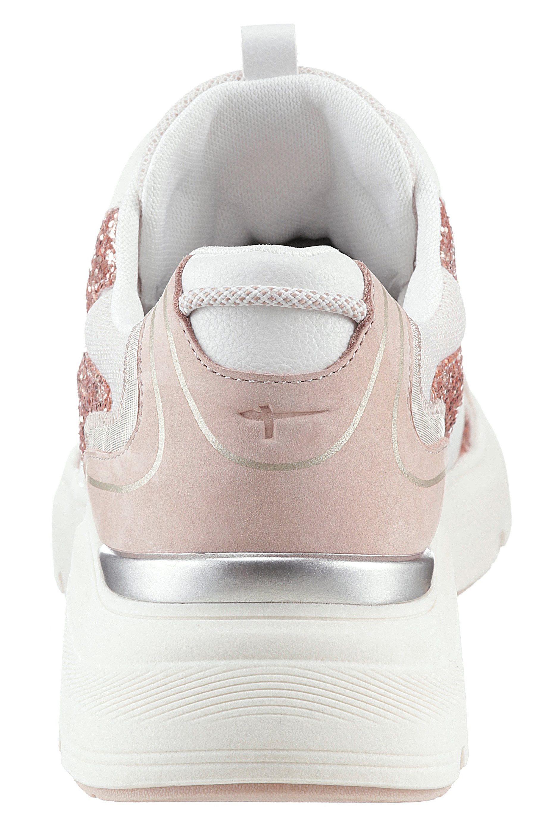 Tamaris Keilsneaker, Plateau, Freizeitschuh, Schnürschuh mit kontrastfarben günstig online kaufen