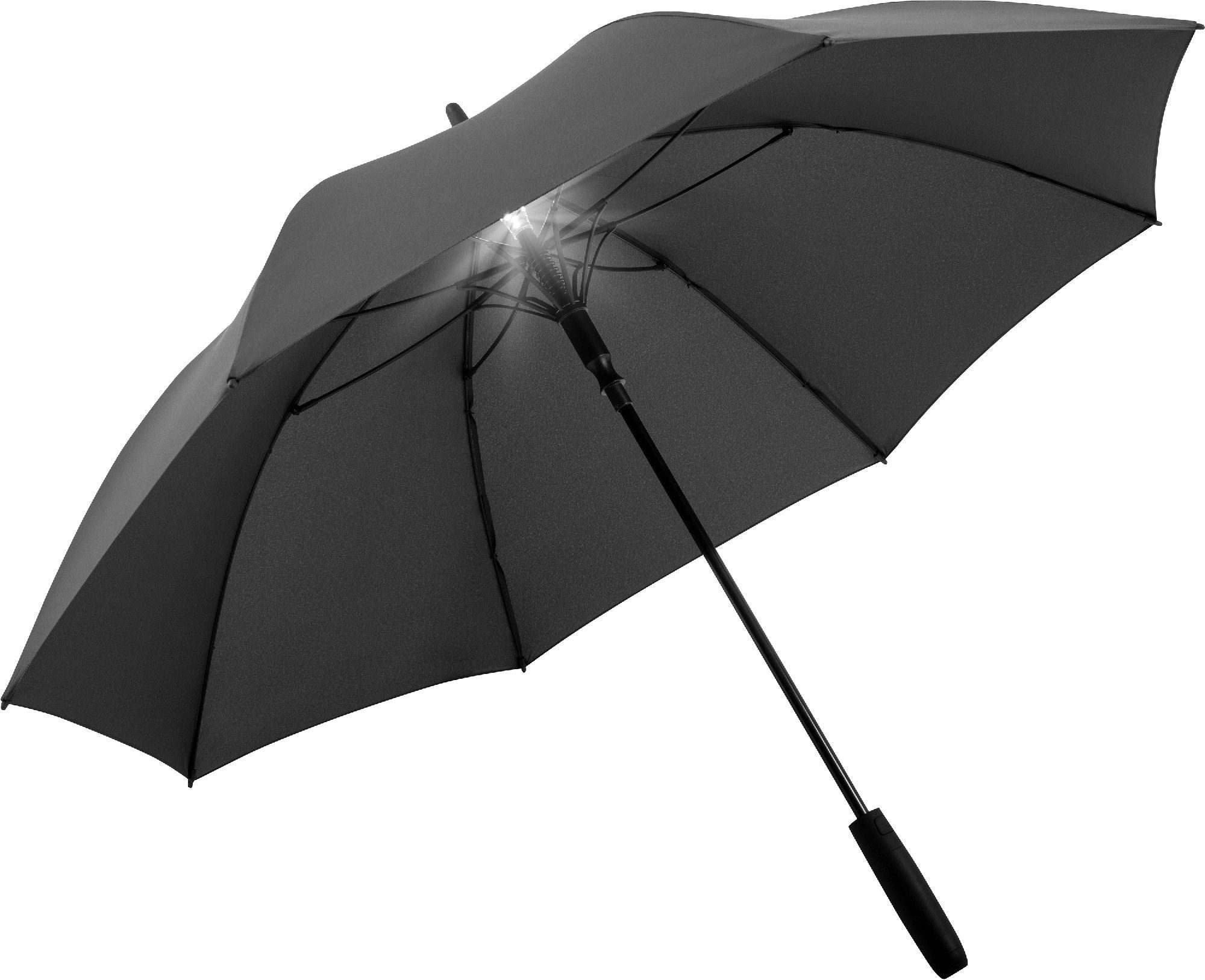 FARE Stockregenschirm Skylight, LED-Innenbeleuchtung, Auf-Automatik, Windproof-PLUS, Fiberglasschienen, Korrosionsschutz, Soft-Feel-Griff
