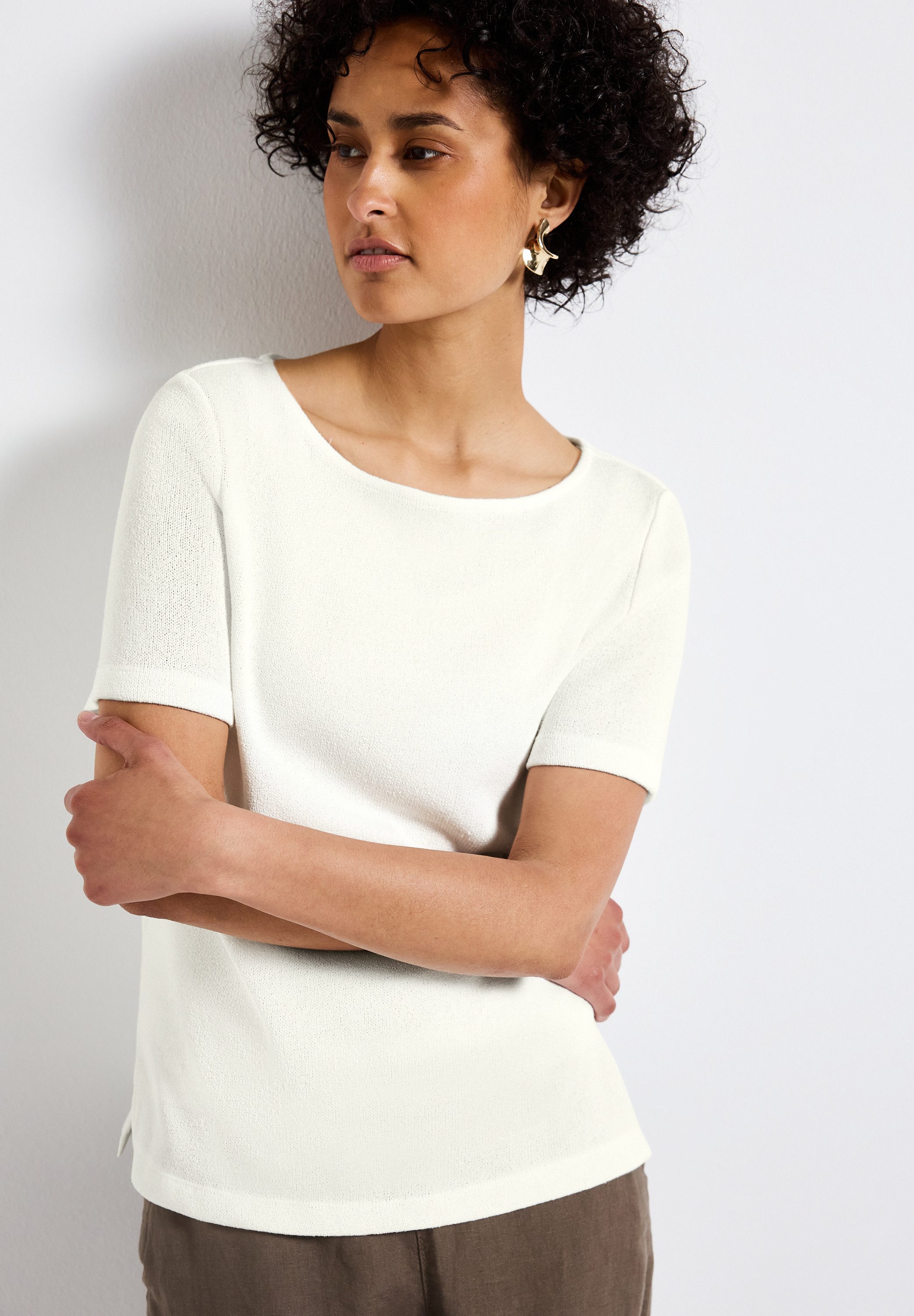 STREET ONE T-Shirt mit U-Boot Ausschnitt günstig online kaufen