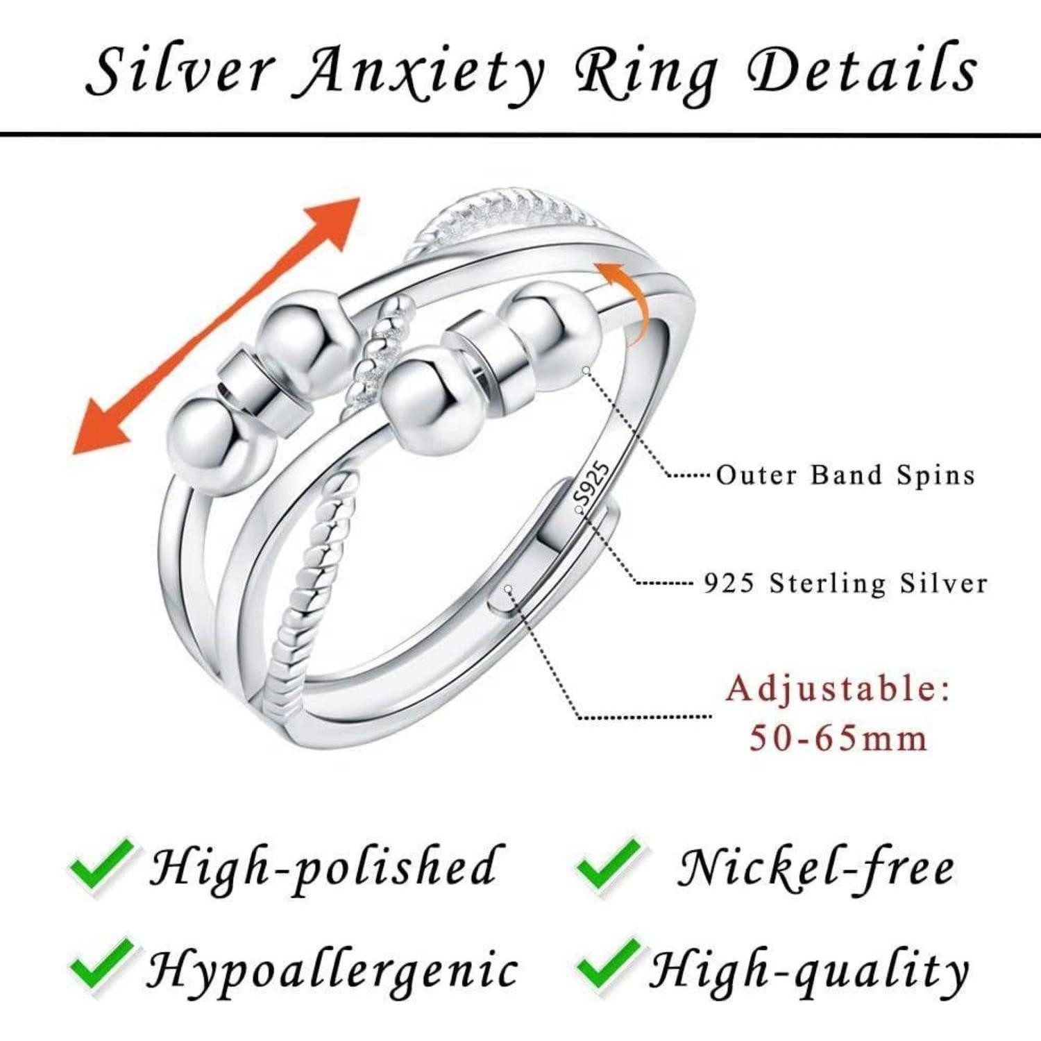 Josfeva Silberring Silber Angst Ring 925 günstig online kaufen