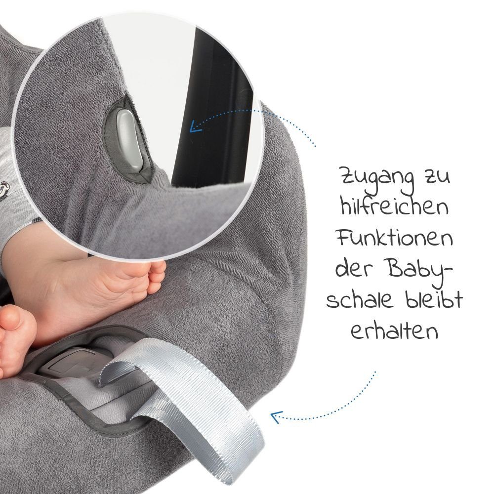 Grau, Zamboo Cabriofix Babyschale Sommerbezug für Maxi Bezug Autokindersitz Cosi Schutzbezug