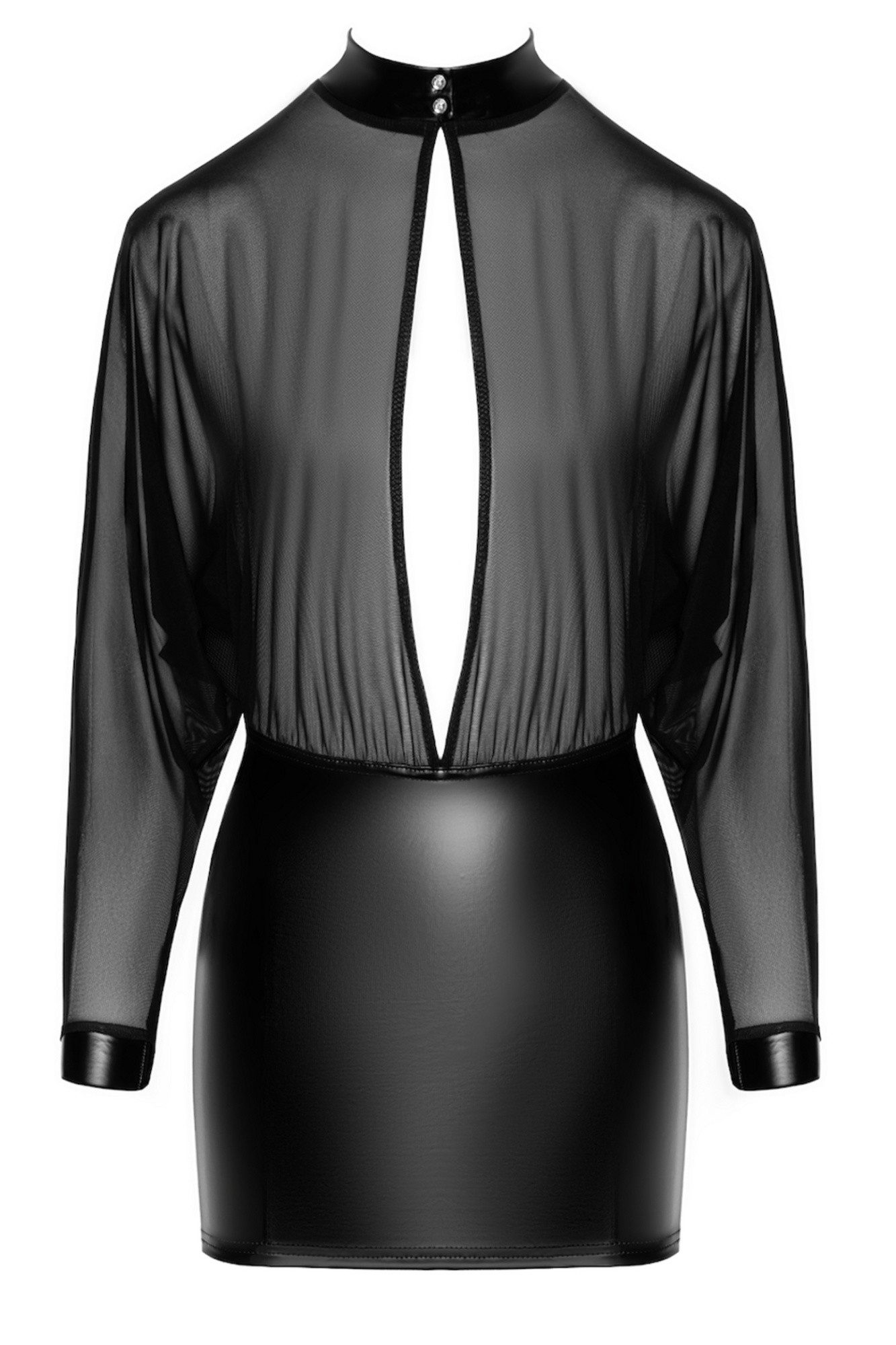 Noir Handmade Minikleid Schwarzes Damen Dessous Tüll-Minikleid Wetlook Rock günstig online kaufen