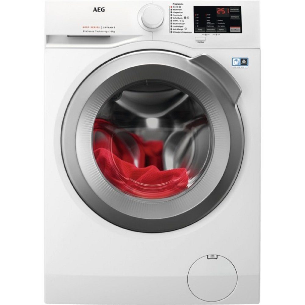 AEG Waschmaschine Frontlader Aqua L6FL831EX 8kg EEK: Control Kindersicherung LED-Display A