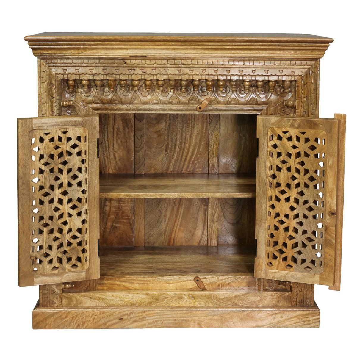 Oriental Galerie Unterschrank Holz Natur Sideboard Rena Indien 100 cm
