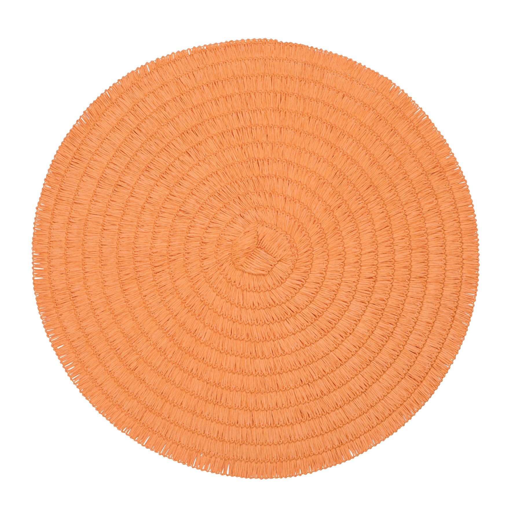 PICHLER Platzset Tischset uni Tischset rund 12er Set 0 x 38 cm WAVE Kreis apricot, (Spar-Set, 12-St., 12 Platzdecken), Platzset Tischset Esszimmer Küche