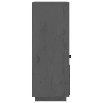 furnicato Sideboard Highboard Grau 34x40x108,5 cm Massivholz Kiefer