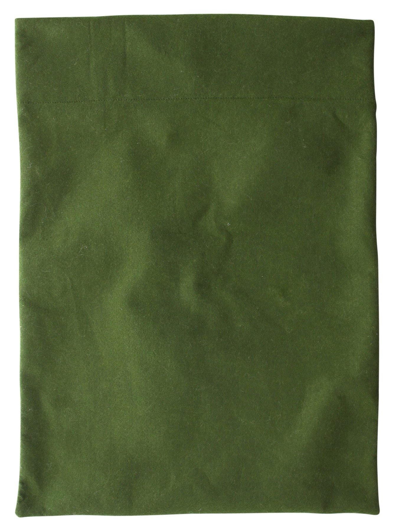 Dekoleidenschaft Aufbewahrungstasche Geschenkbeutel "Wichtel" aus Filz, grau / grün, 51x68 cm groß, Sack, Geschenksack mit Weihnachtsmannfigur, Filzbeutel, Weihnachtsdekoration