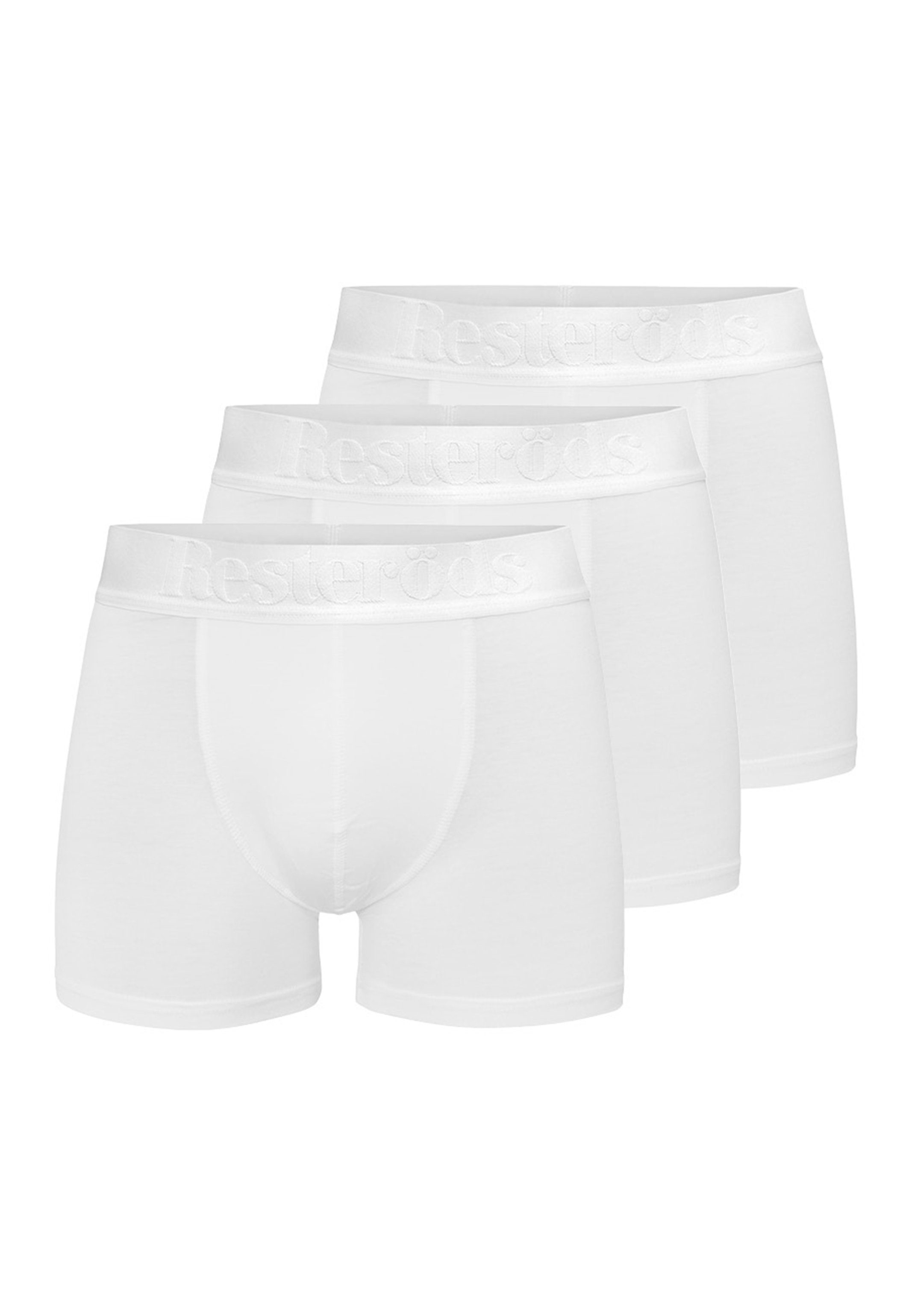 Resteröds Retro Boxer 3er Pant 3-St) Weiß Retro - - Bamboo Eingriff (Spar-Set, / Short Pack Ohne