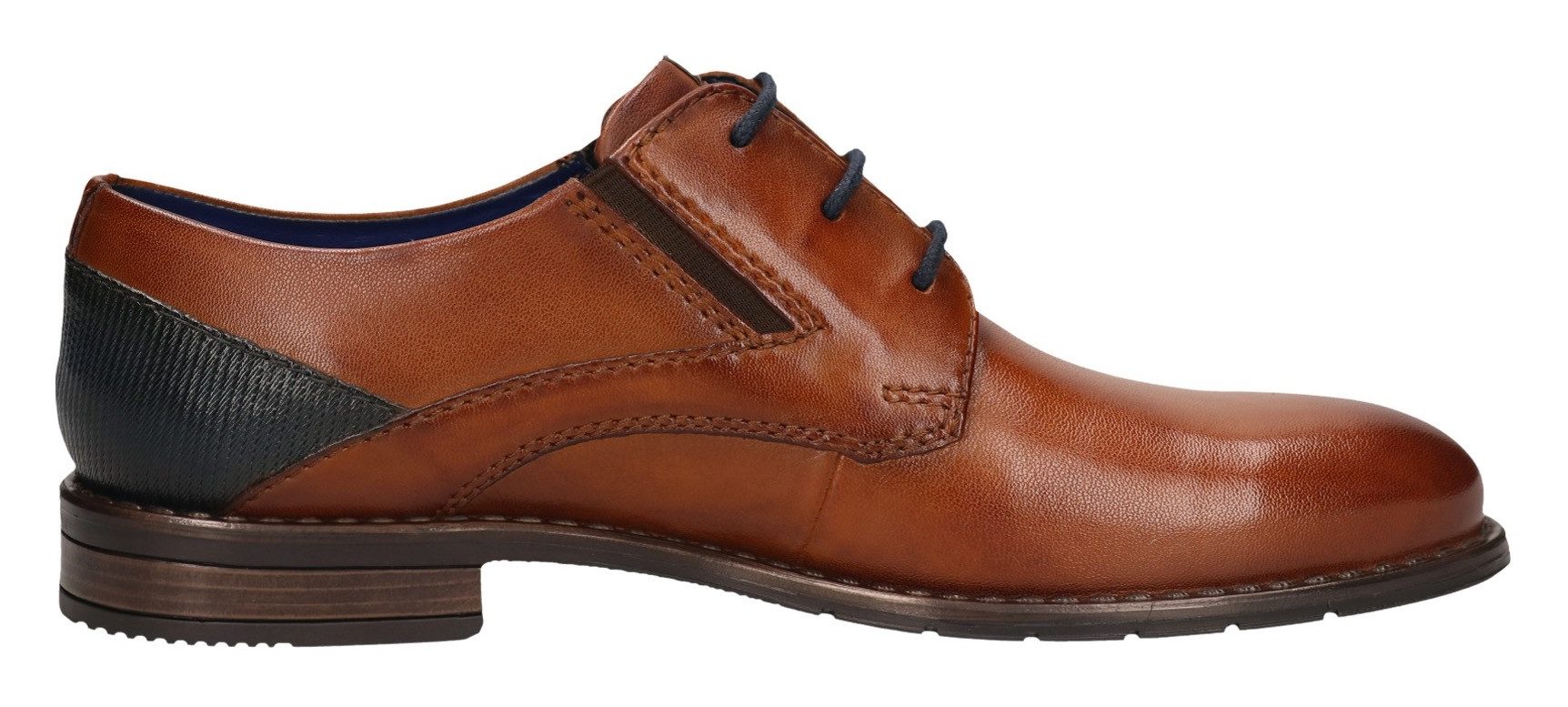 bugatti Schnürschuh Anzugschuh, Business Halbschuh mit bequemen Stretcheinsatz