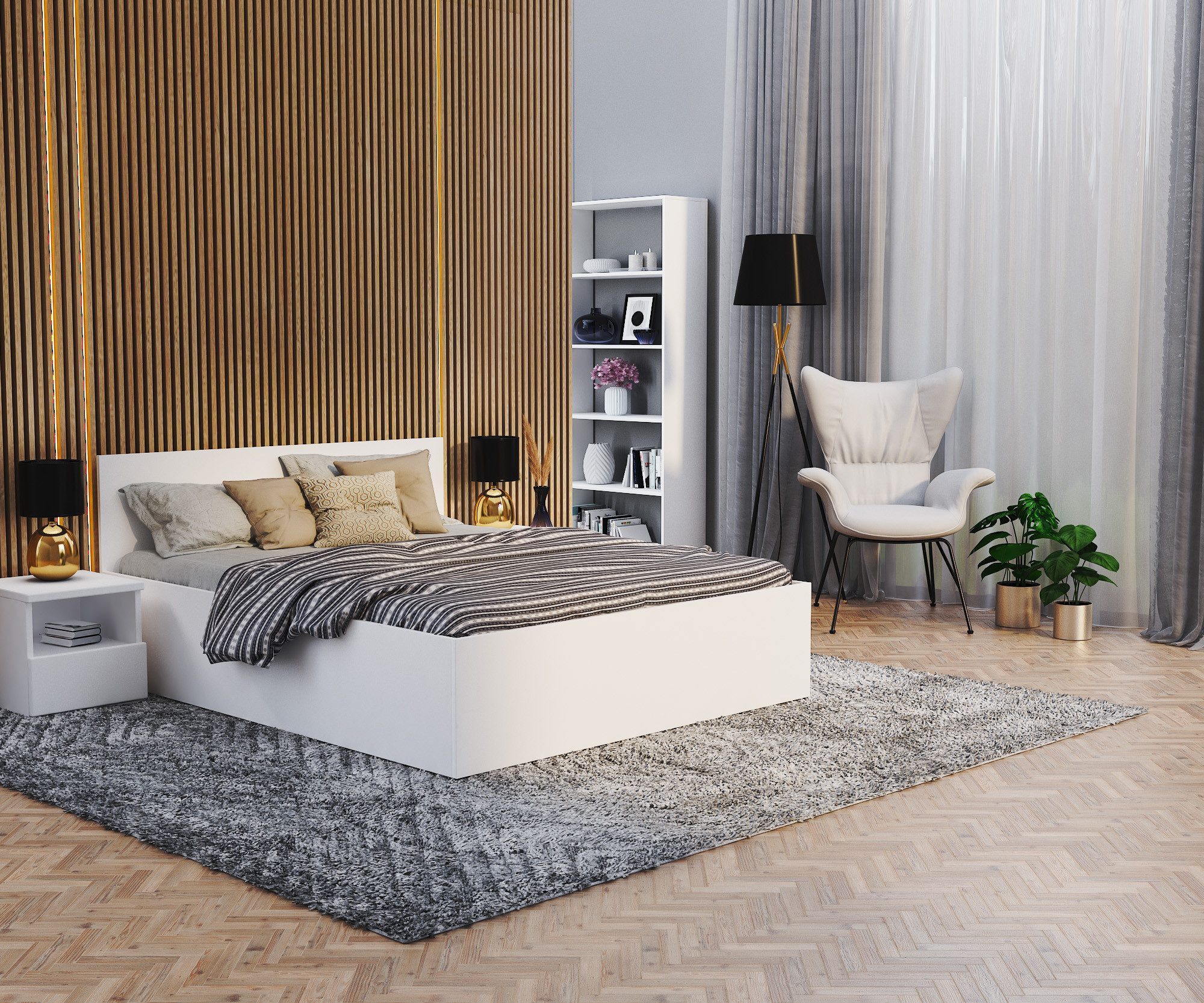 FDM Stauraumbett Bettgestell Bettrahmen Doppelbett 120x200, 140x200, 160x20 günstig online kaufen