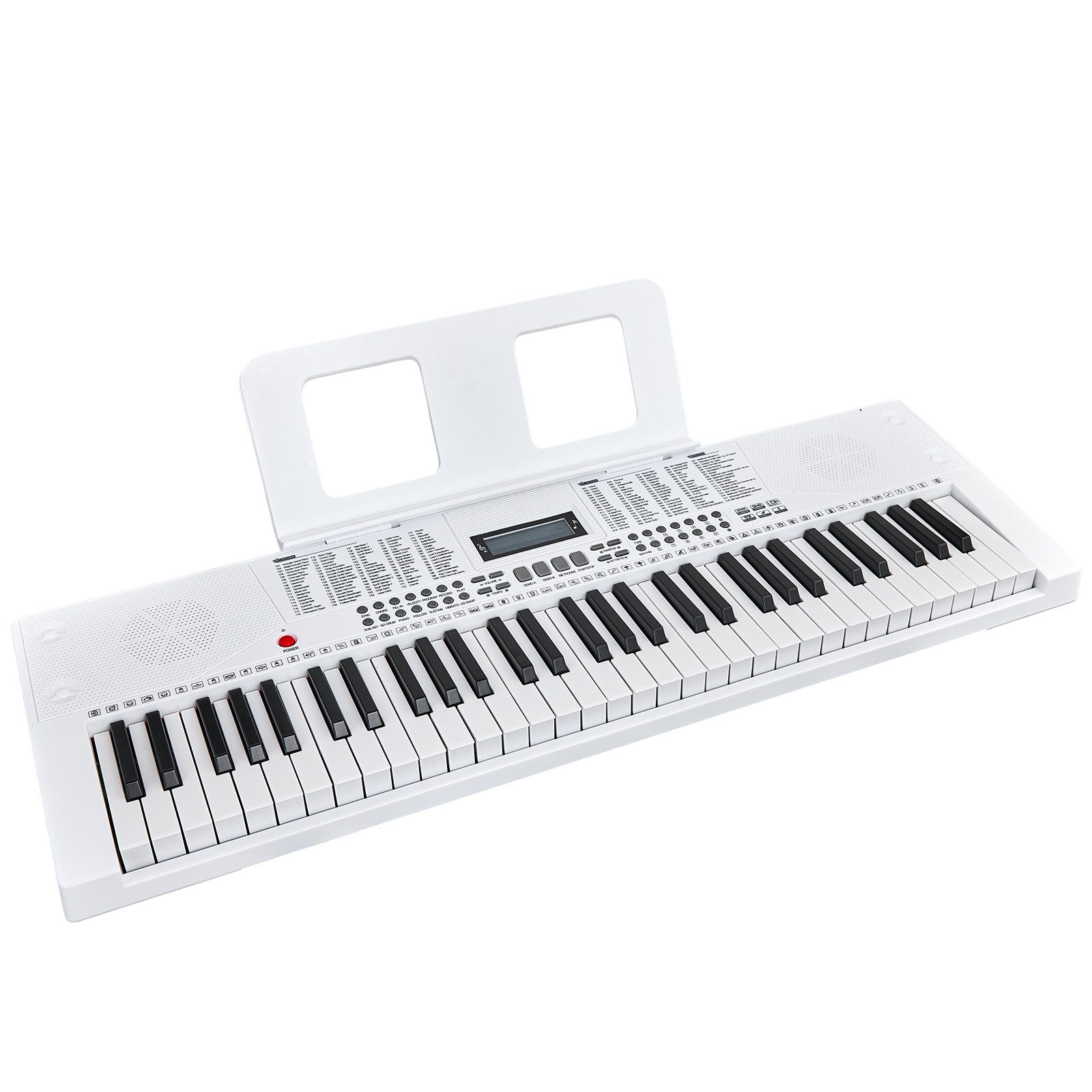 LALAHO Klavier 61 Tasten E Keyboard Set mit Ständer, Digital Keyboard, LCD-Display mit MIDI USB, Kinder Keyboard Set, Digitalpiano Anfänger