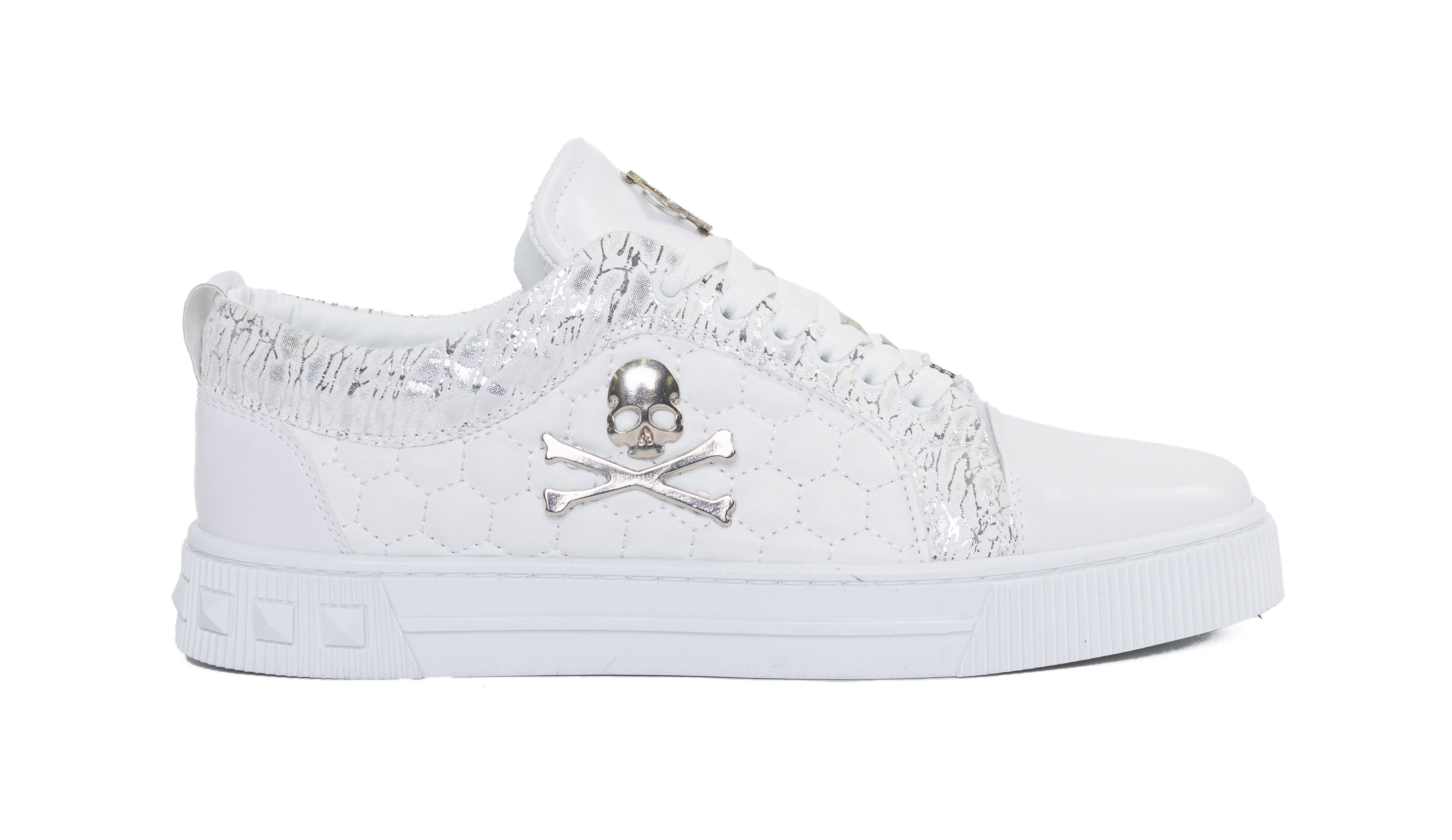 TAMBOGA Herren-Sneaker mit Totenkopf Weiß 44 günstig online kaufen