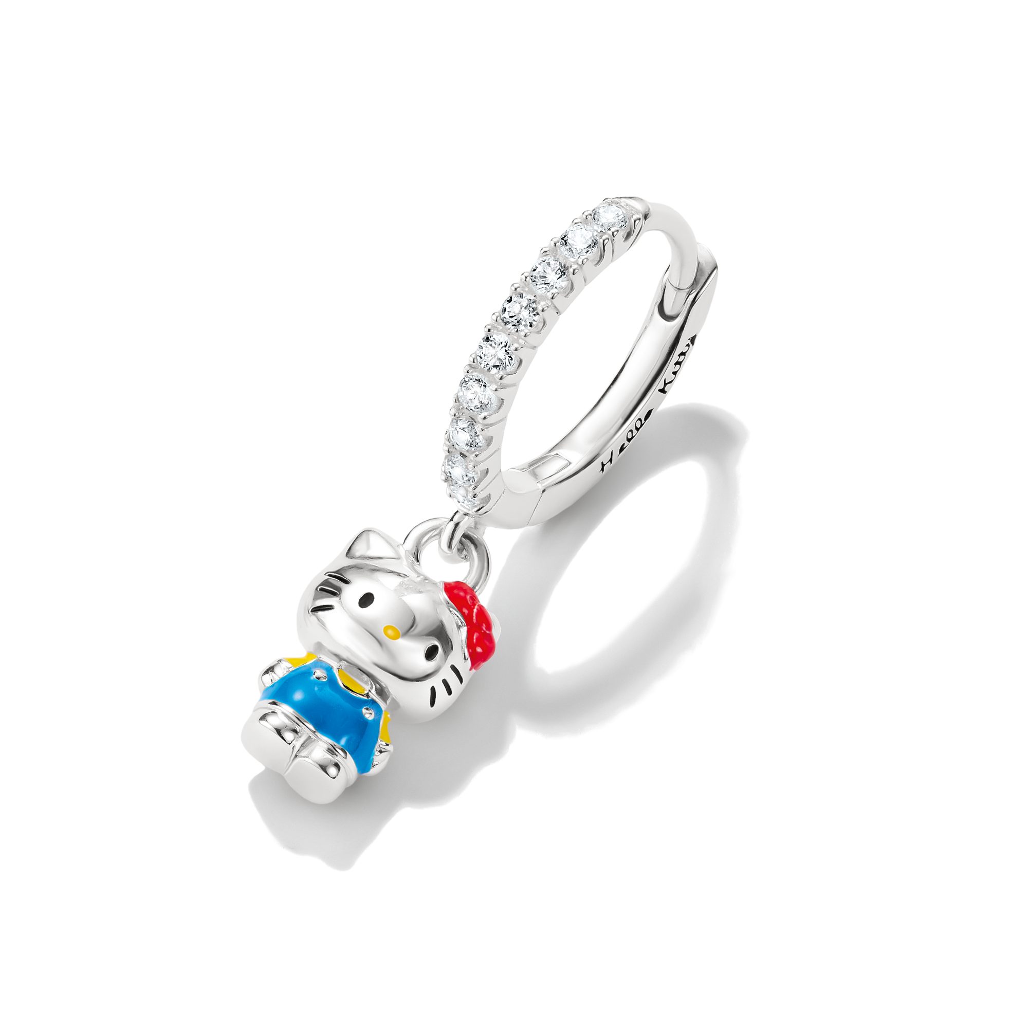 THOMAS SABO Single-Creole THOMAS SABO ♡ Hello Kitty Single Creole blau, mit Zirkonia (synth) - Emaille