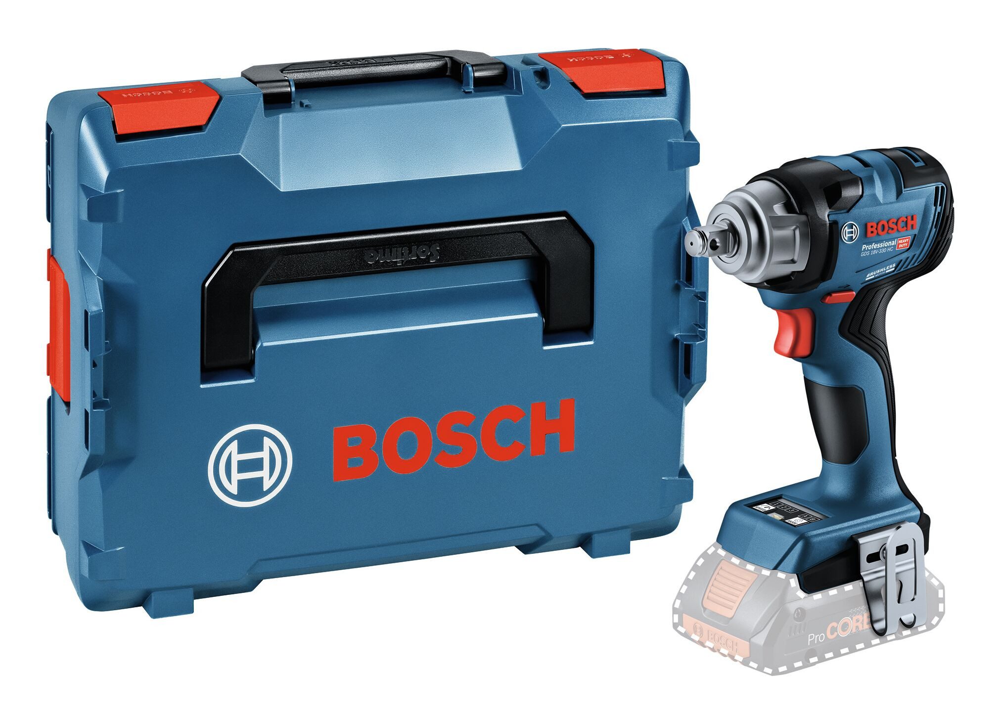 BOSCH Akku-Schlagschrauber GDS 18V-330 HC, 330 Nm, Drehschlagschrauber Ohne Akku - in L-BOXX 136