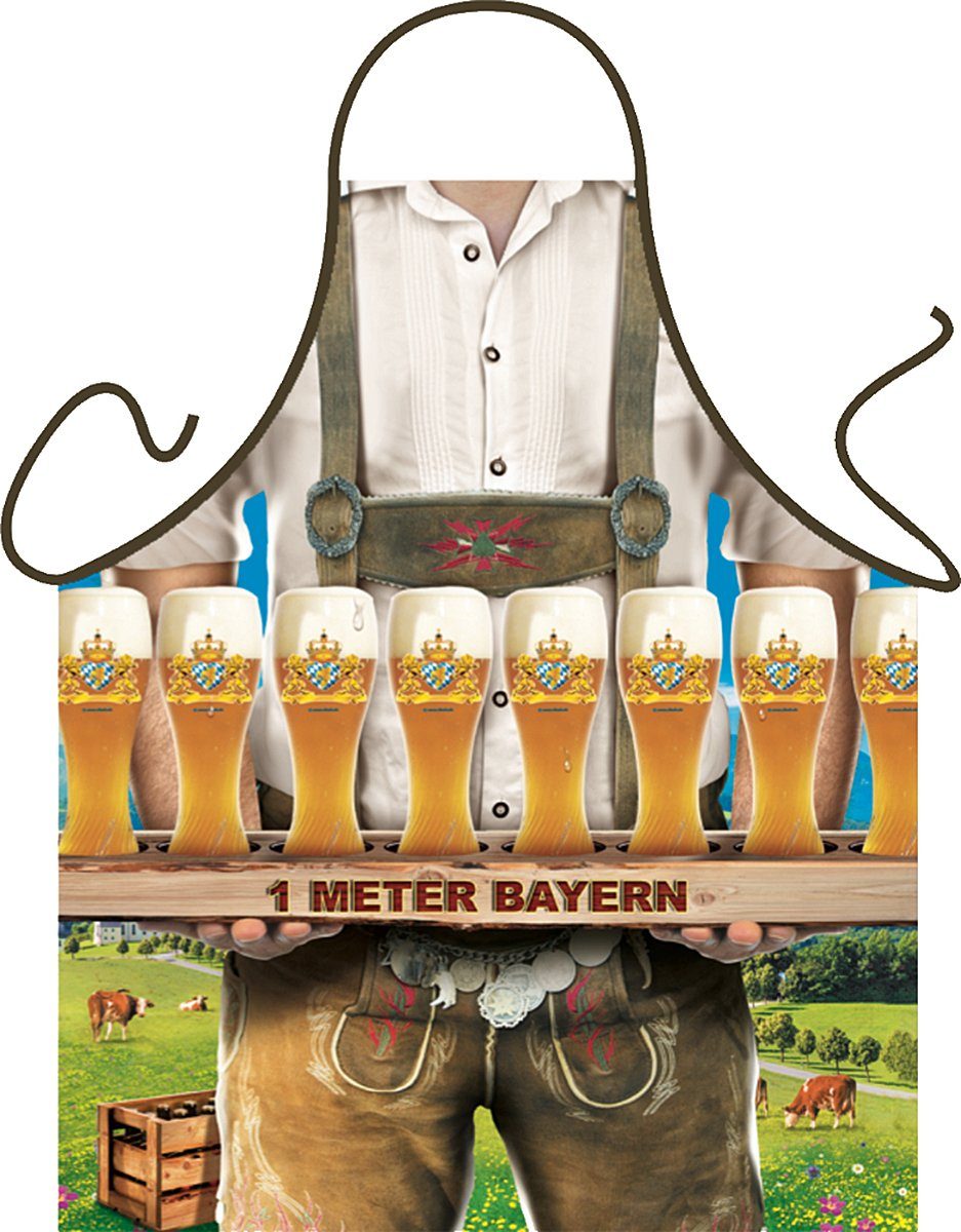 ITATI T-Shirt Bayern Grillschürze 1 Meter Bier | T-Shirts