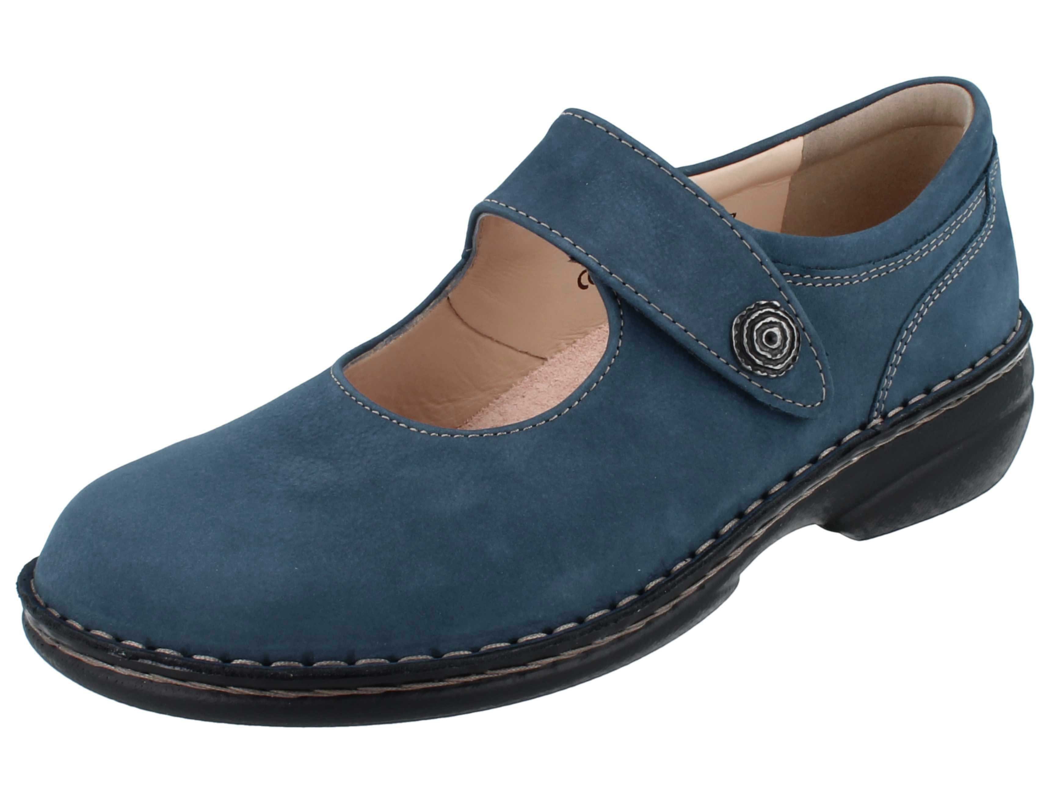 Finn Comfort LIMITIERTE FARBE FINN COMFORT Laval Damen Ballerina blau Nubukleder - Schnürschuh Wechselfußbett