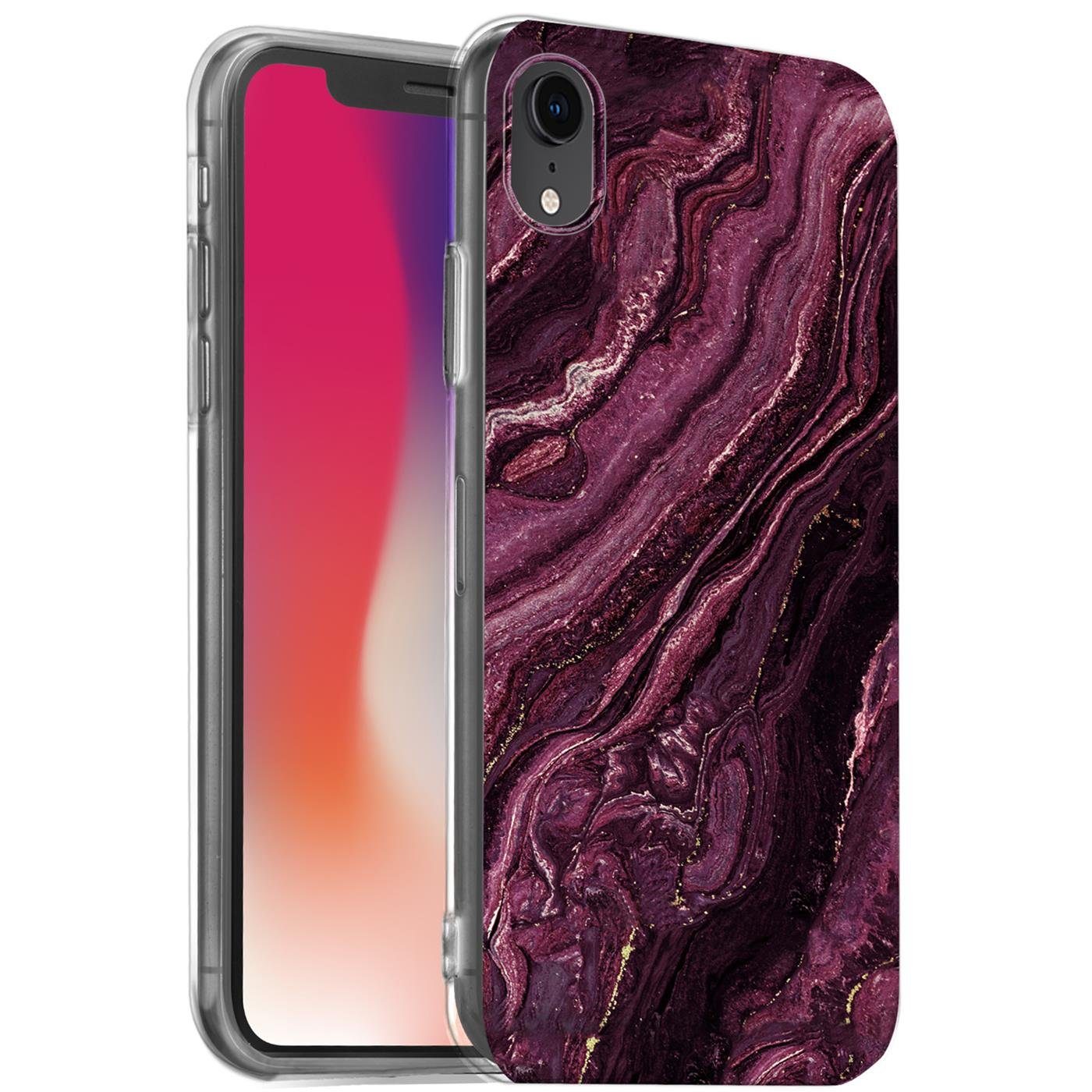 CoolGadget Handyhülle Marmor Slim Case für iPhone XR 6,1 Zoll, Hülle Dünne Silikon Schutzhülle für Apple iPhone XR Hülle