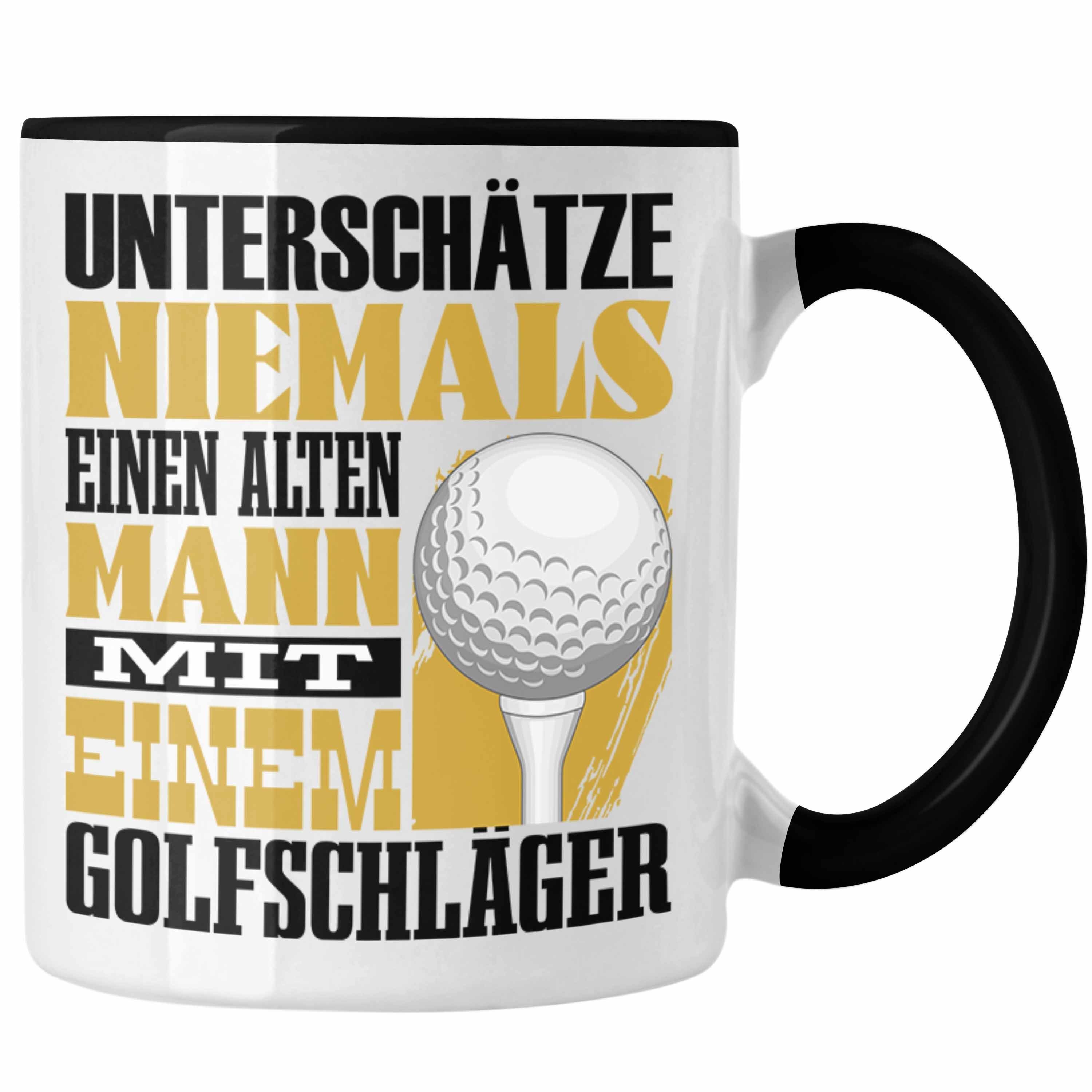 Trendation Tasse Golfer Tasse Geschenk für Ni Spruch Golfspieler Schwarz Lustiger Unterschätze