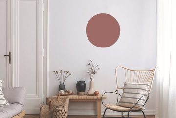 MuchoWow Gemälde Terrakotta - Muster - Rosa, Terrakotta - Rosa (1 St), Kreis Wanddekoration Forex, Rundes Wandbild, Wohnzimmer, 30x30 cm
