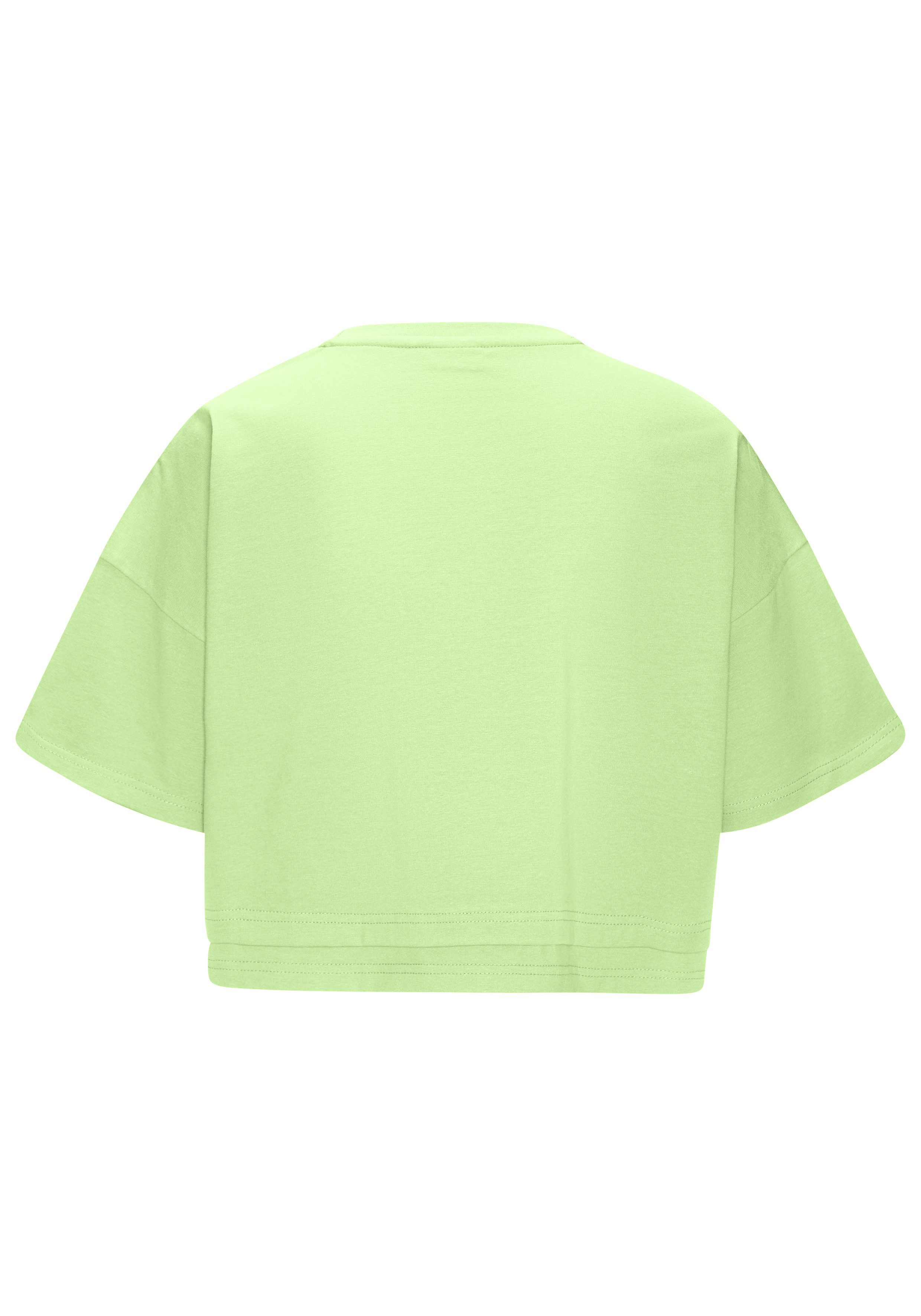 LASCANA Kurzarmshirt T-Shirt, weite Form mit Lagen-Look – Bild 4 von 5