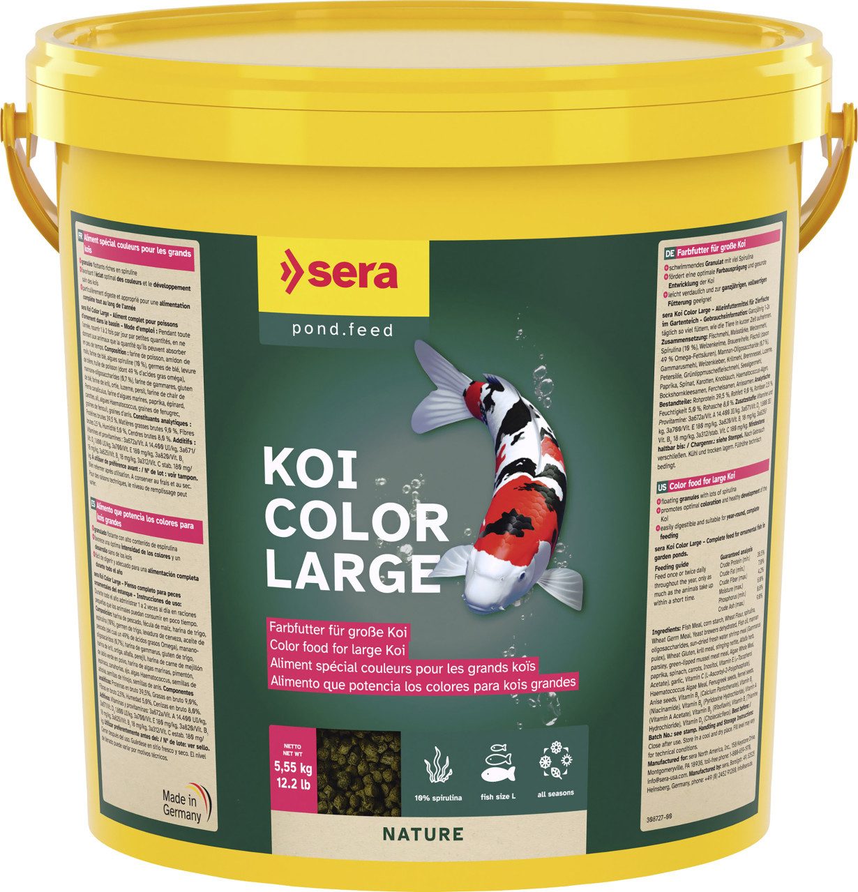 Sera Sera Koifutter Color Large für größere Koi 21 L, für: Fische
