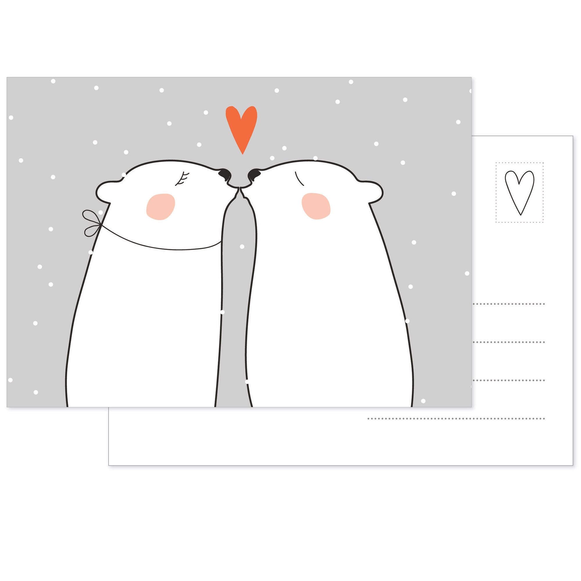 Bow & Hummingbird Postkarte Postkarte Bärengroße Liebe