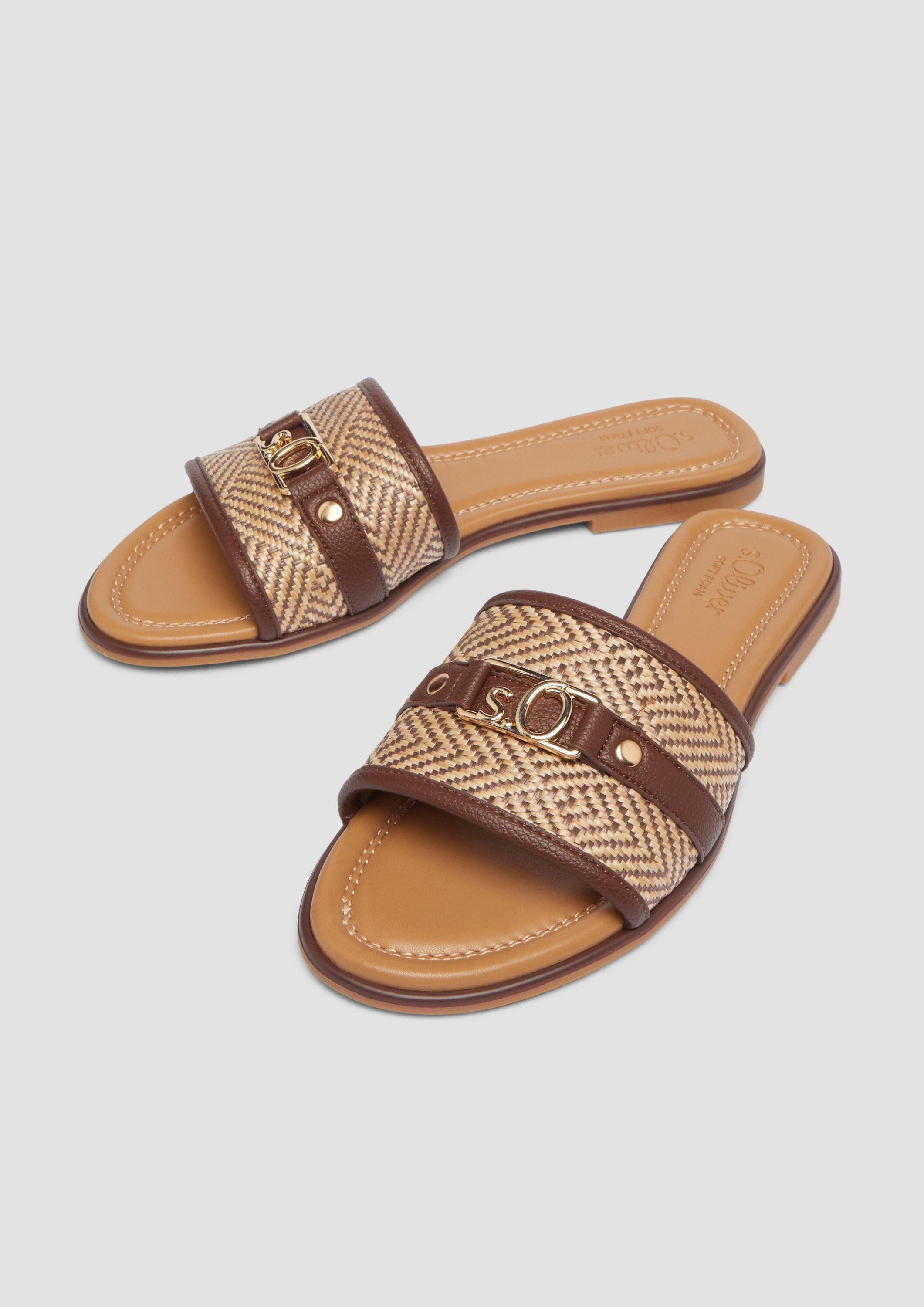 s.Oliver Sandalen Sandale Slides mit Flecht-Design