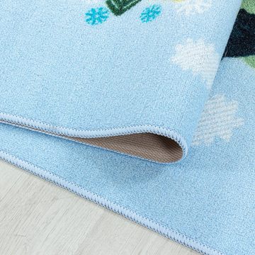 Kinderteppich Teppich für den Flur oder Küche Weltkarte mit Tierdesign, Stilvoll Günstig, Läufer, Höhe: 7 mm