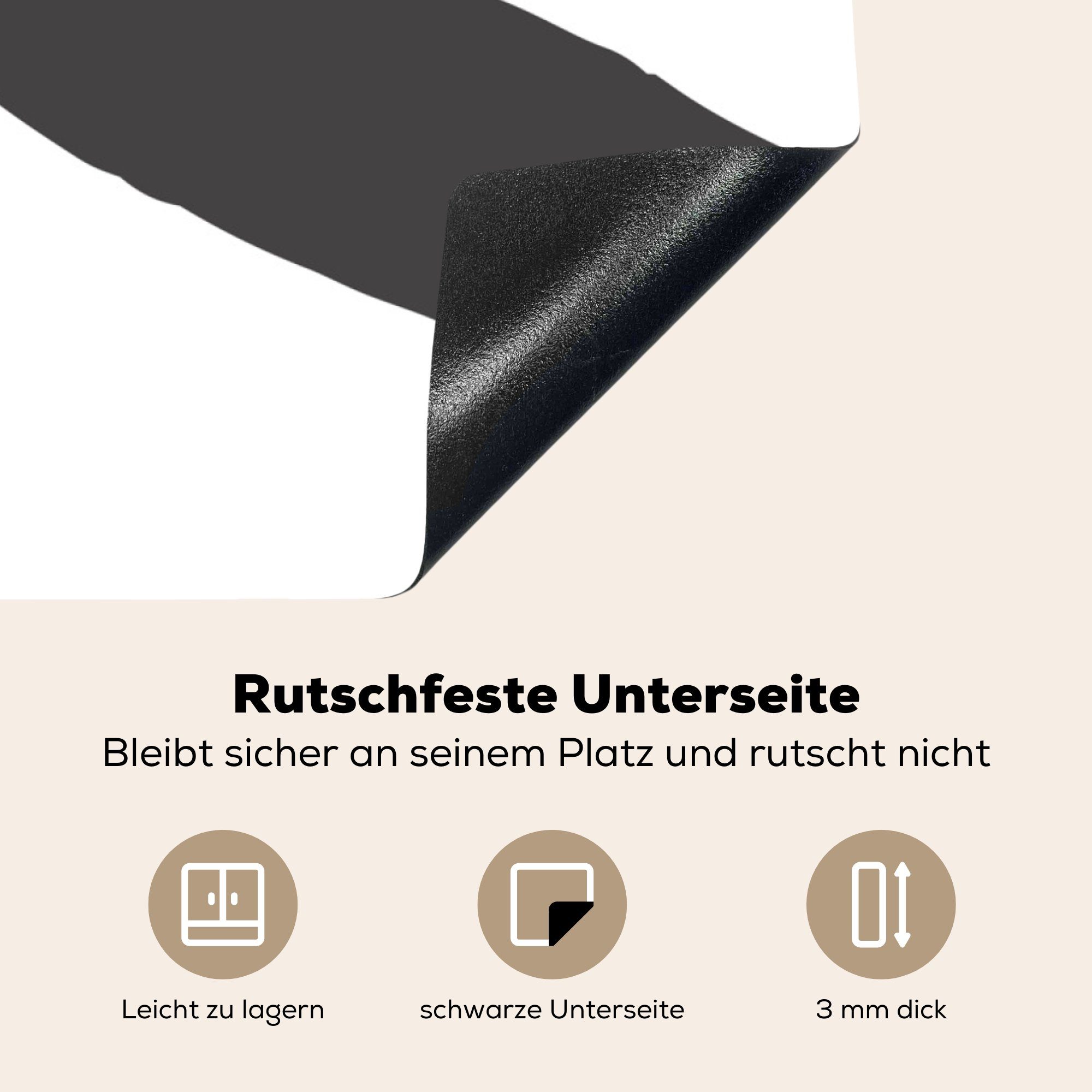 - tlg), cm, Stern, 78x78 MuchoWow küche Herdblende-/Abdeckplatte - Ceranfeldabdeckung, (1 Vinyl, Arbeitsplatte für Abstrakt Sommer