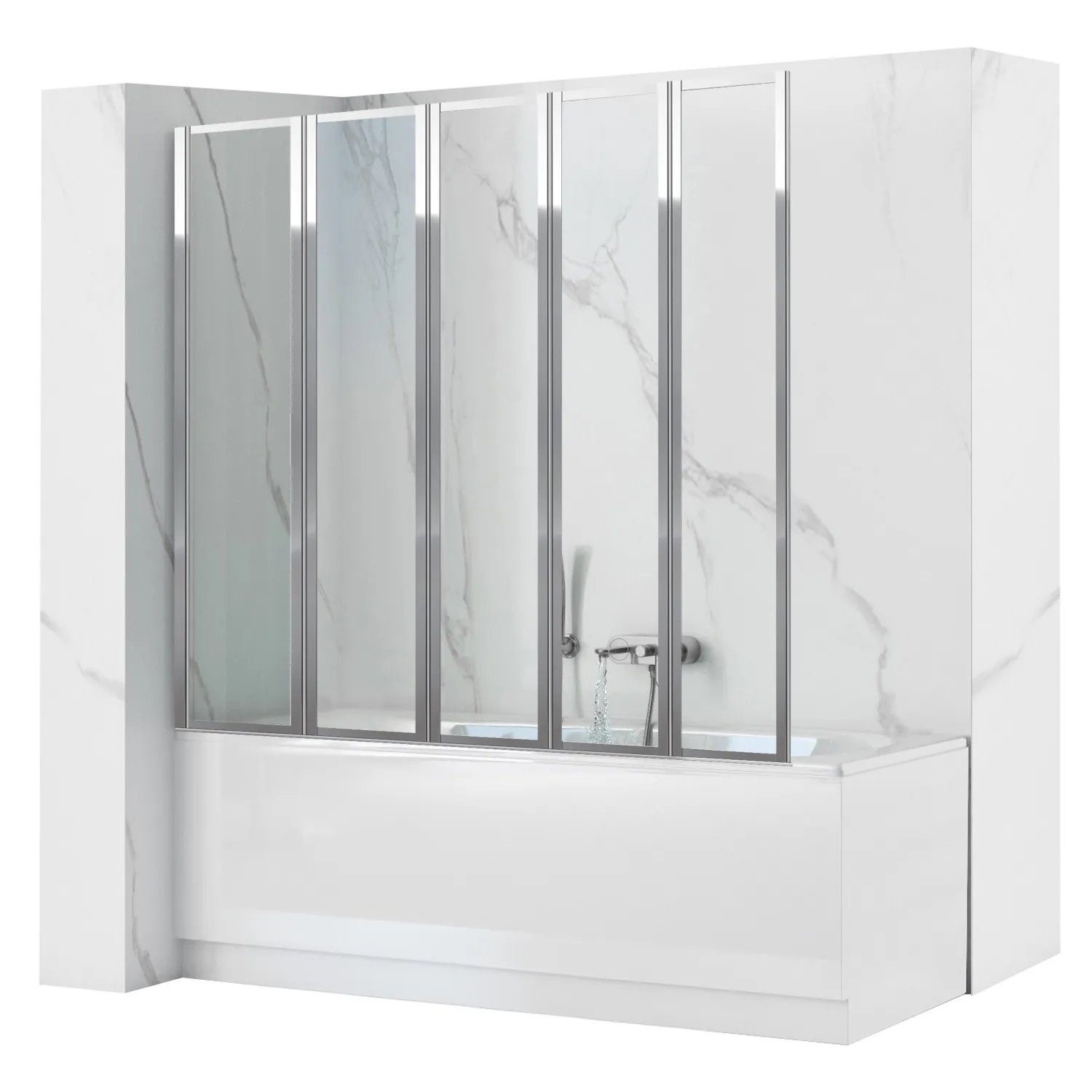 KOLMAN Duschwand Duschwand 5-teilig Idea, Einscheibensicherheitsglas, günstig online kaufen