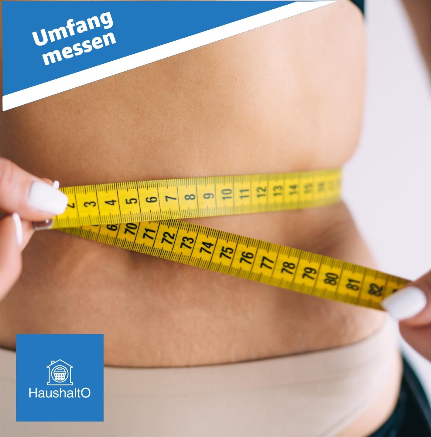 HaushaltO Maßband 2 in 1 Maßband 150 cm – cm + INCH - Flexibel mit Aufbewahrungsbox