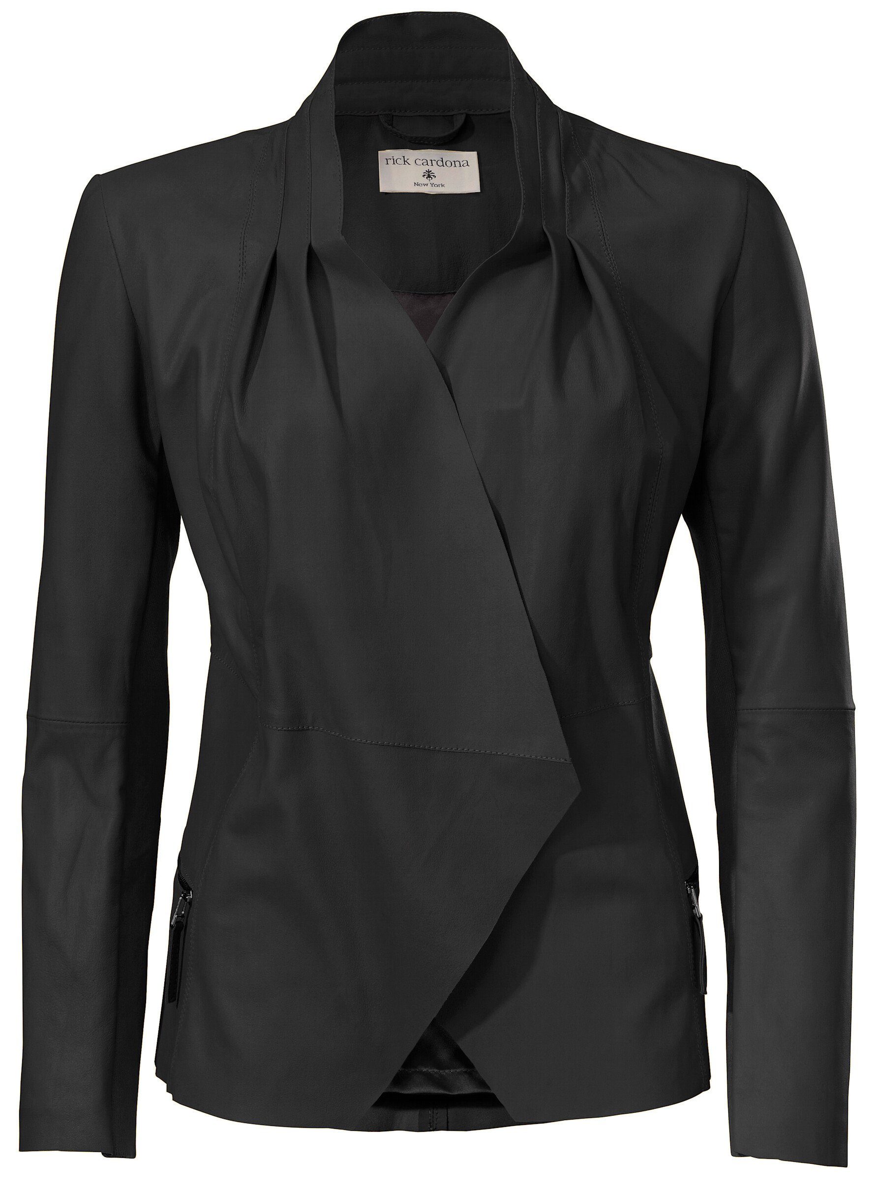 Allwetterjacke Leder-Jacke Langarm