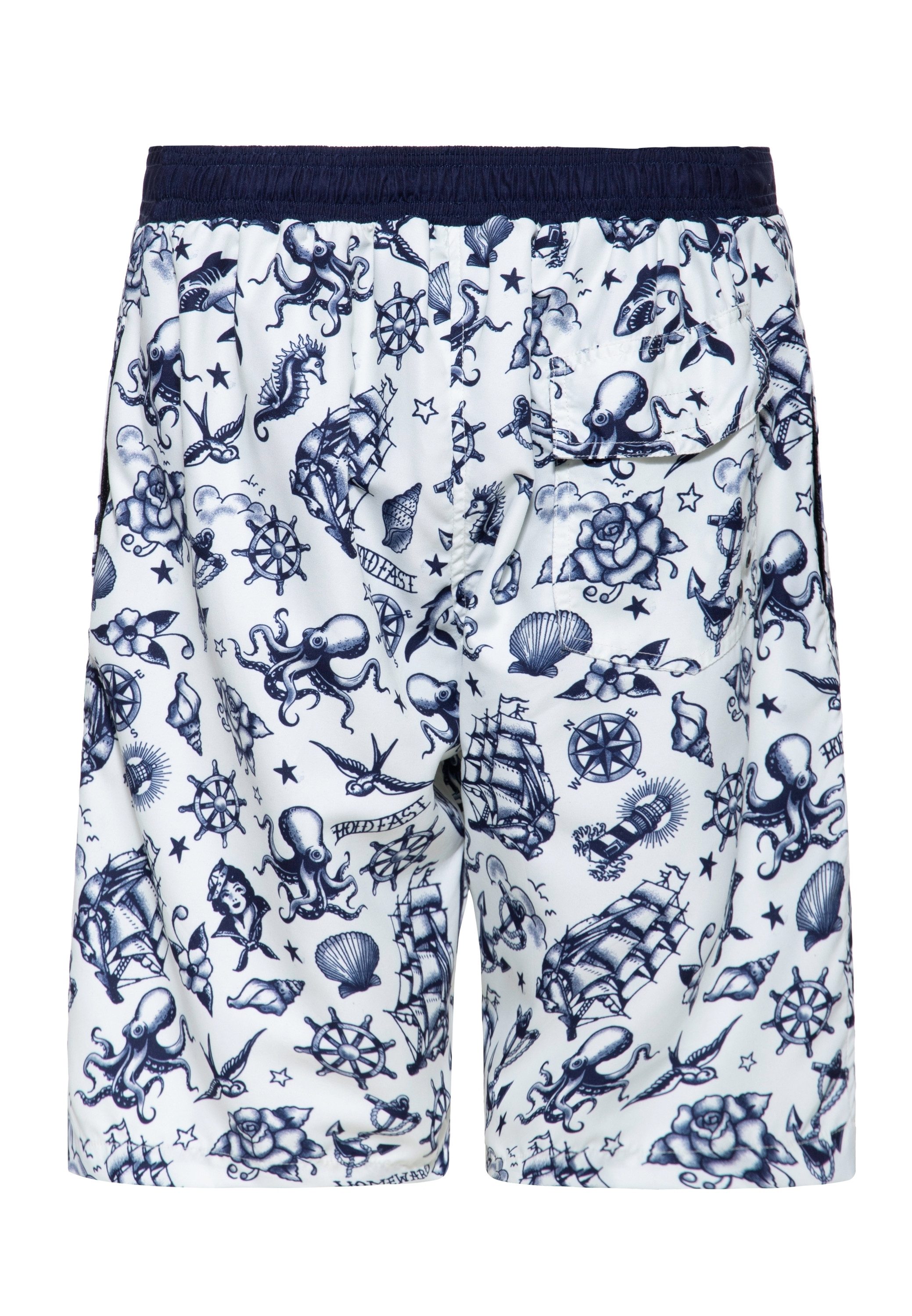 KingKerosin Badeshorts Oldschool Tattoo im Allover-Print-Design günstig online kaufen