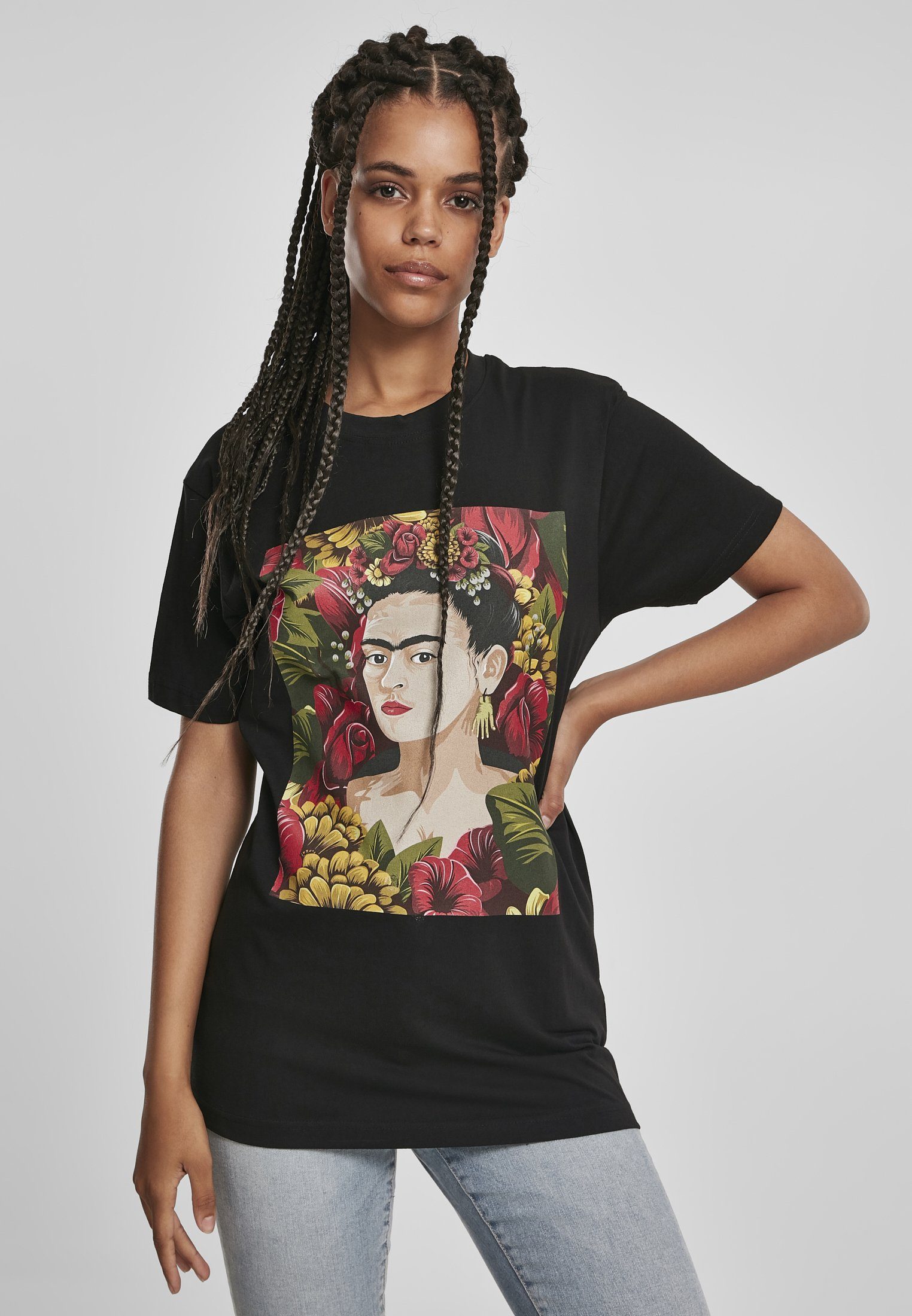 Frida Kahlo (1-tlg) Tee Portrait Damen Kurzarmshirt Ladies Merchcode