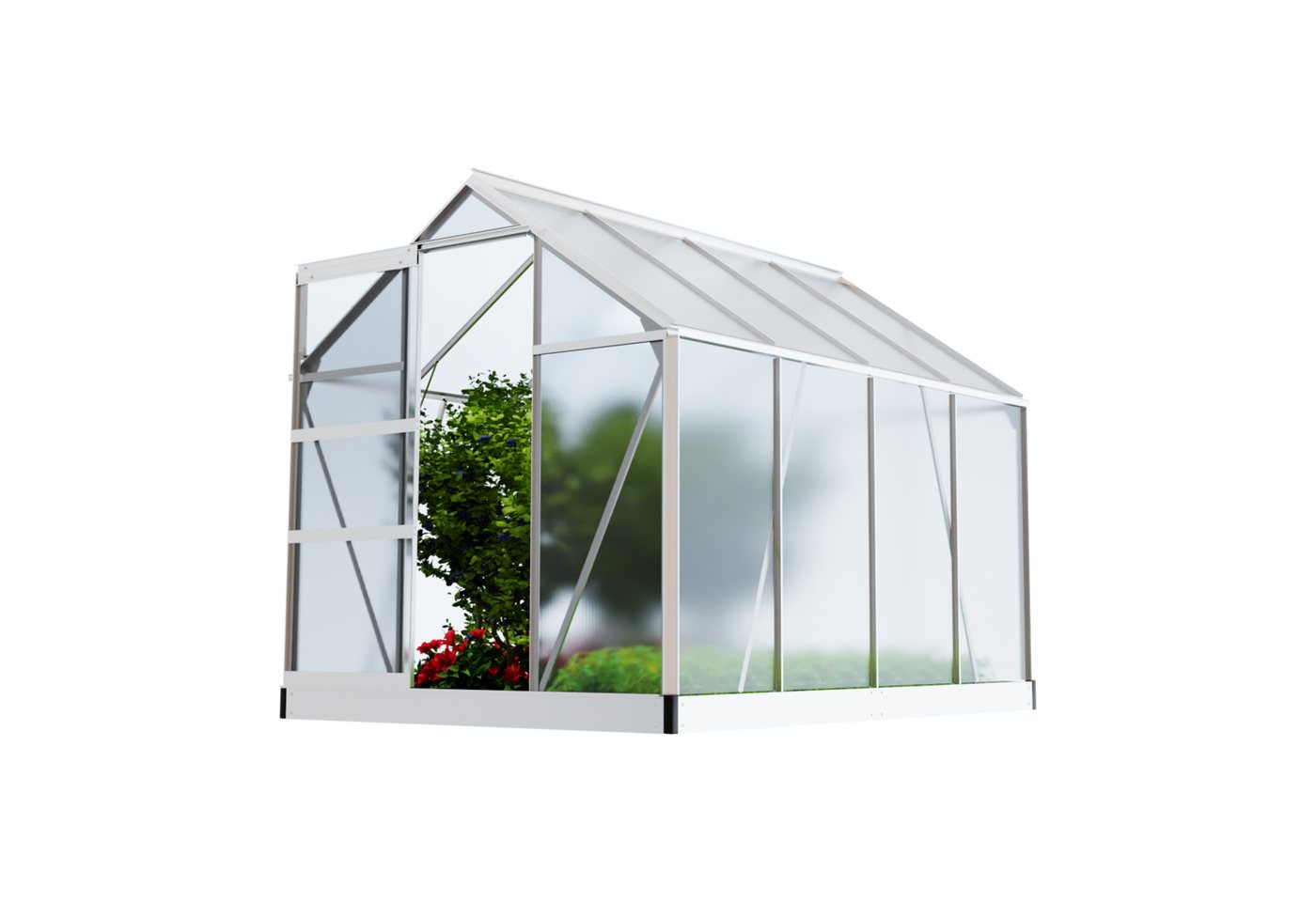 GARMIO Gewächshaus Gewächshaus NEAPEL aus Aluminium, 4,75m² 4mm Wand, Schiebetür, BxTxH: 190 x 250 x 195 cm, inkl. Fundament,wetterfest und stoßfest, inkl Regenrinne, mit einem (1) Dachfenstern für optimale Belüftung, winterfest, Dachfenster, für Selbstversorger | Rabatt: 31% GARMIO Gewächshaus Gewächshaus NEAPEL aus Aluminium, 4,75m² 4mm Wand, Schiebetür, BxTxH: 190 x 250 x 195 cm, inkl. Fundament,wetterfest und stoßfest, inkl Regenrinne, mit einem (1) Dachfenstern für optimale Belüftung, winterfest, Dachfenster, für Selbstversorger | Rabatt: 31%