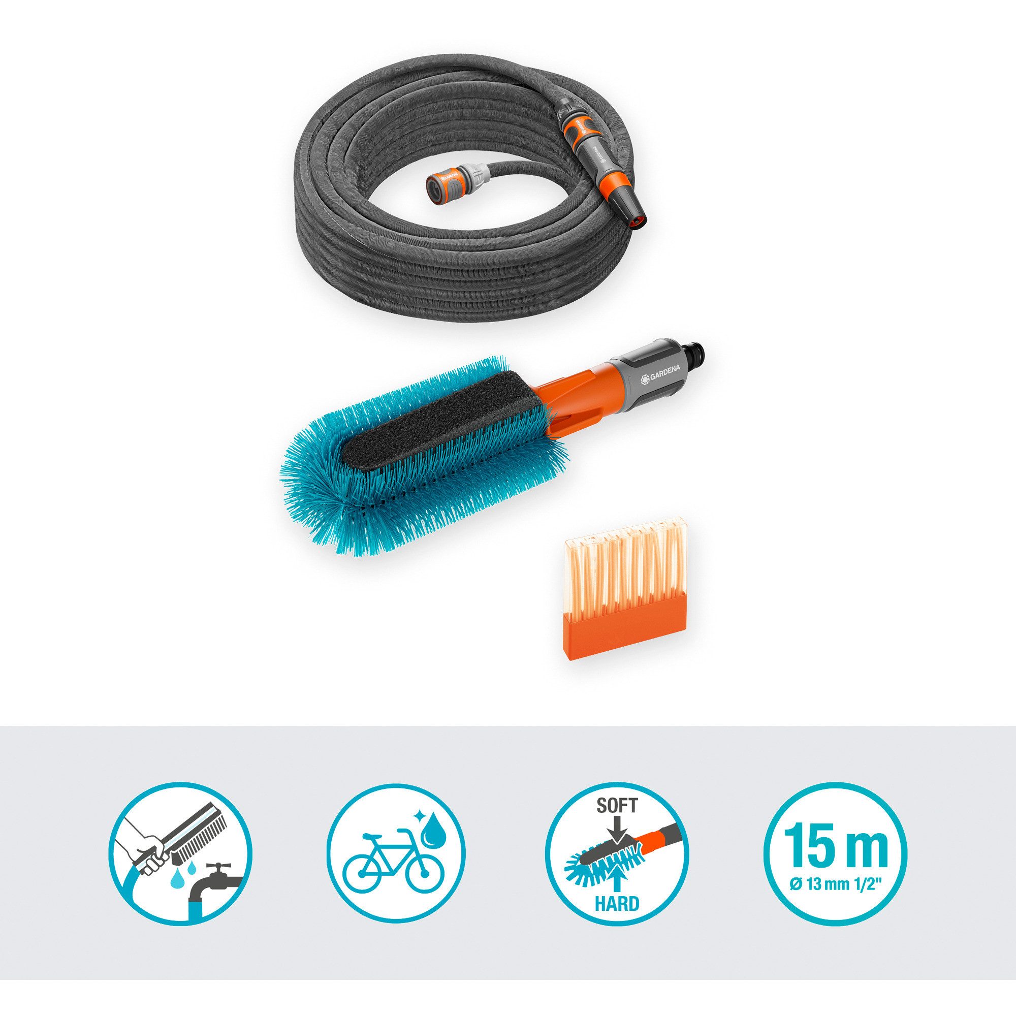 GARDENA Hochdruckreiniger GARDENA Cleansystem Fahrrad Wasch-Set