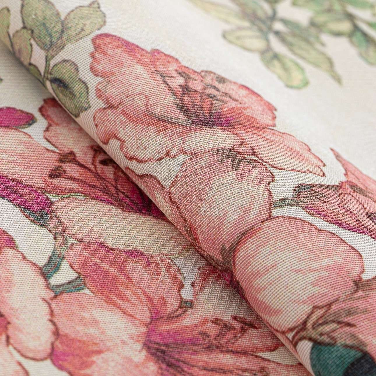 Dekoria Blumenmotive, rechteckig, rosa-grün-ecru Kissenbezüge | Gemustert Londres, Kinga