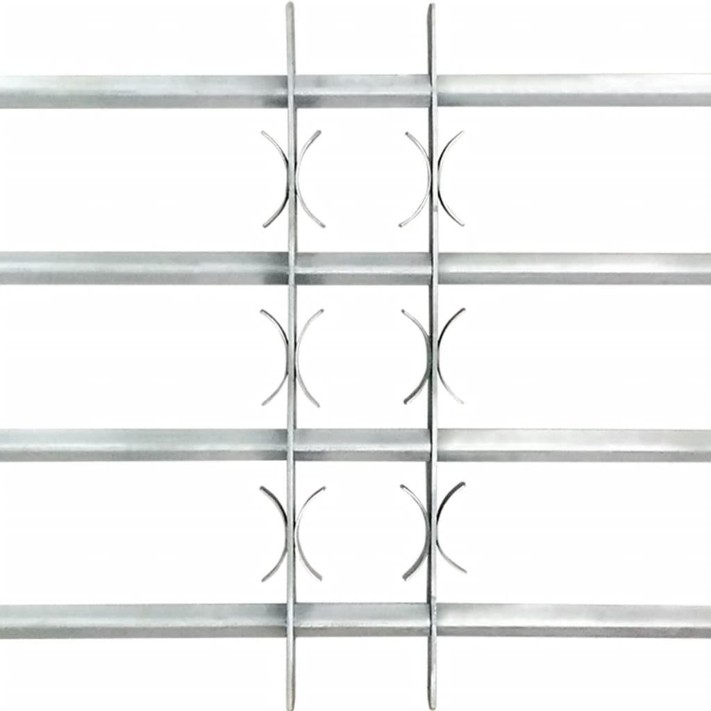 vidaXL Fenster 4 Querstäben 500-650 mm Fenstergitter Verstellbar für Fenster Verzinkt