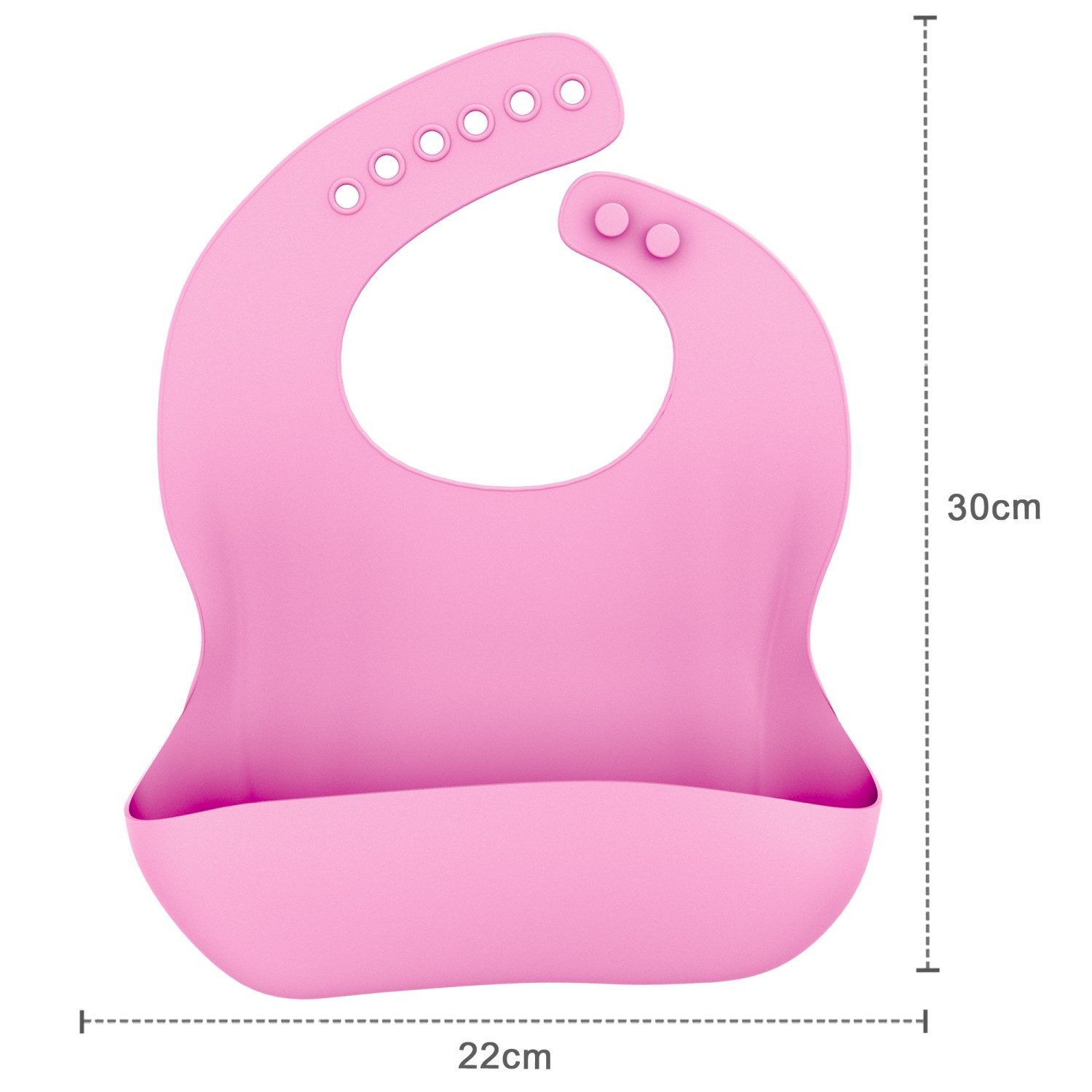 Intirilife Lätzchen, (Baby Lätzchen in ROSA, 1-St), mit Auffangschale BPA-frei spülmaschinenfest