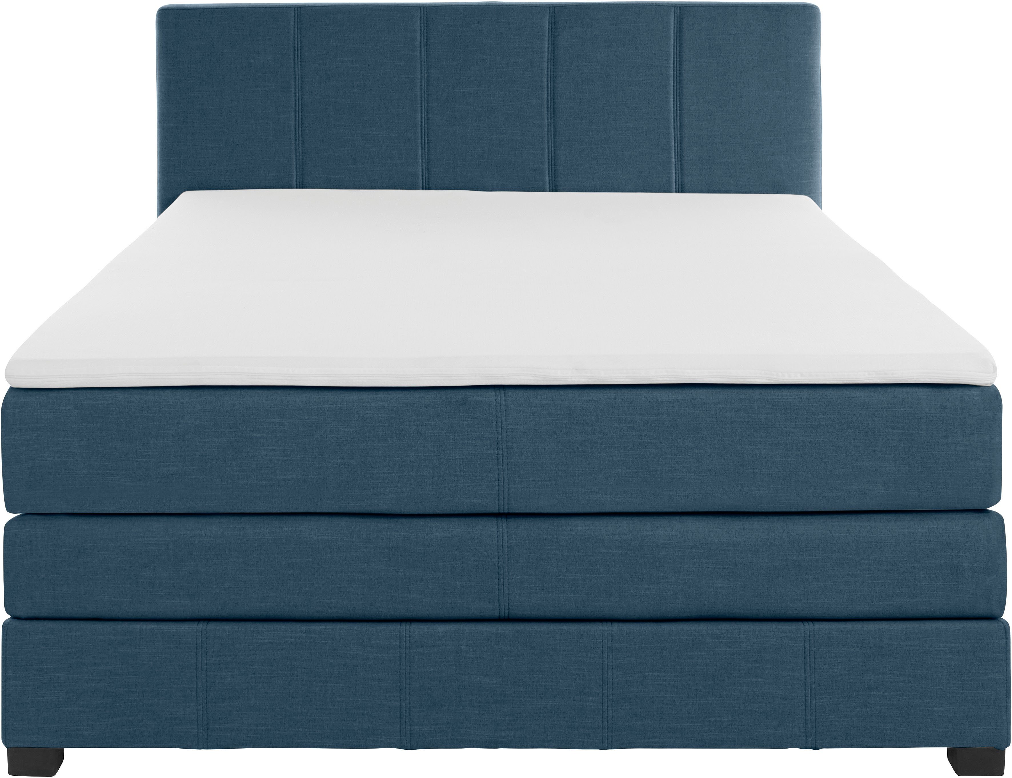 OTTO products Boxspringbett Peetu, Taschenfederkern-Matratze, in 4 Breiten und 4 Farben, incl. Topper