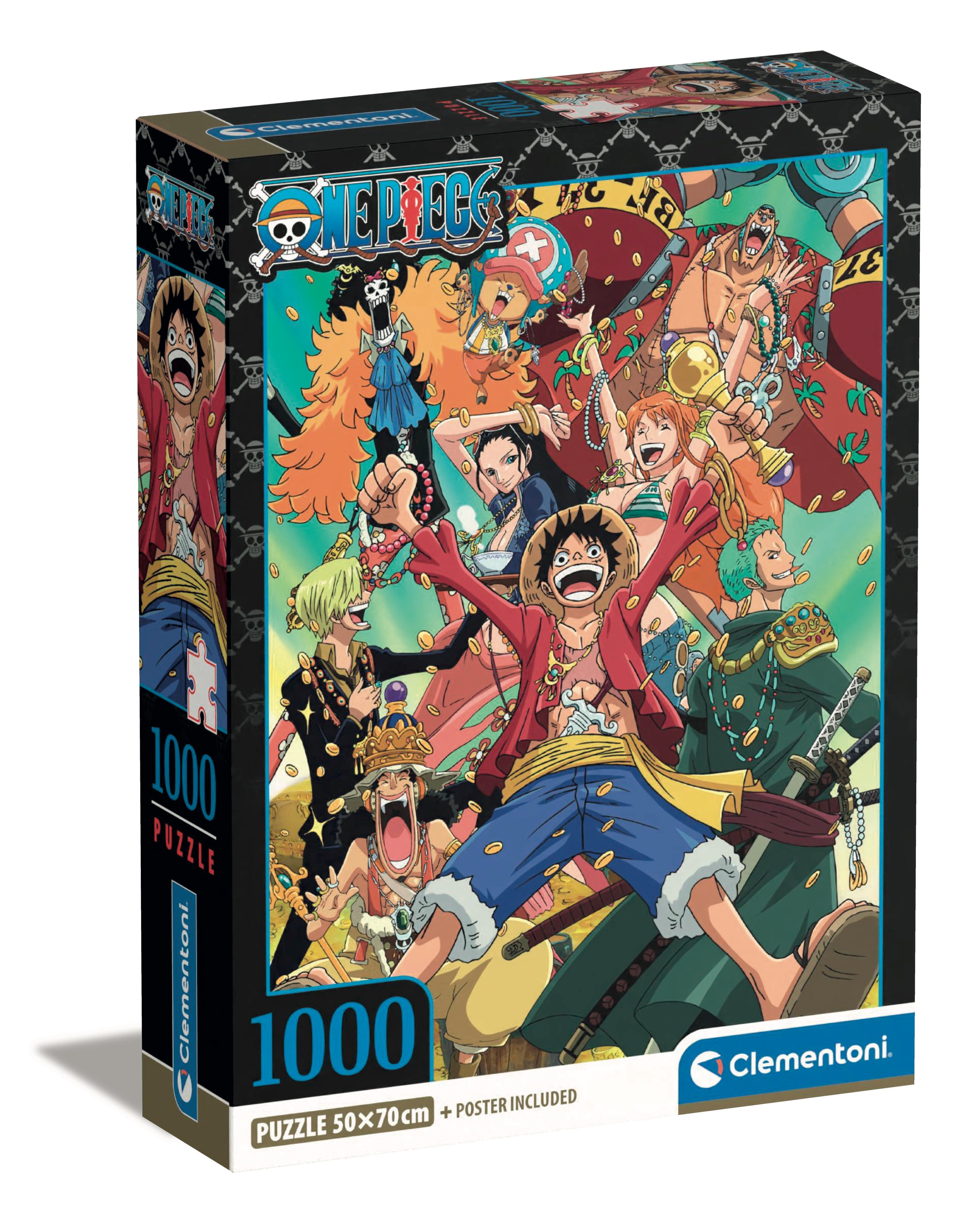 Clementoni® Puzzle Animé Collection Compact One Piece, 1000 Puzzleteile, Made in Europe