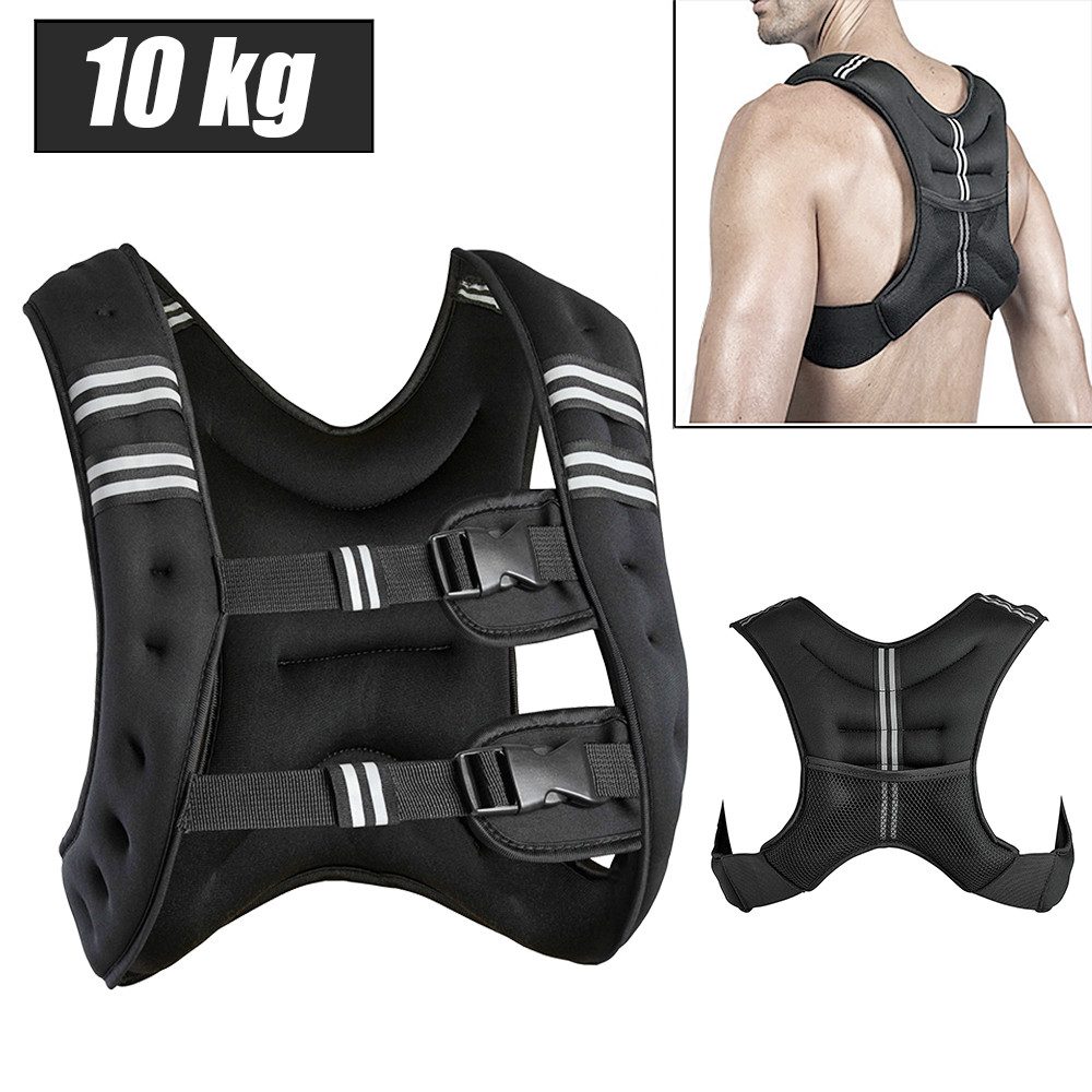 JEOBEST Gewichtsweste Laufweste Damen Herren, Fitness Trainingsweste, (Gewicht Tranning, 1-tlg., 10 kg), Muskelaufbau u. Krafttraining