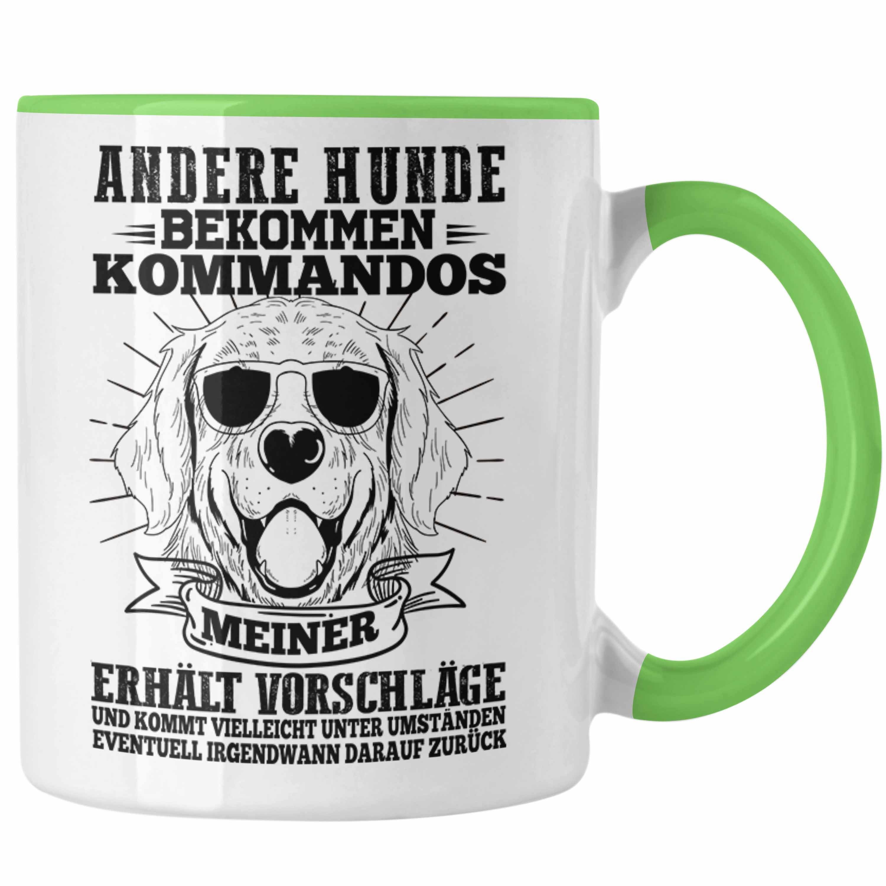 Trendation Tasse - Geschenk Geschenkidee Hunde-Mama Kommandos Frauchen Soruch Andere Hundebesitzer Lustiger Trendation Grün Tasse Bekommen Hunde