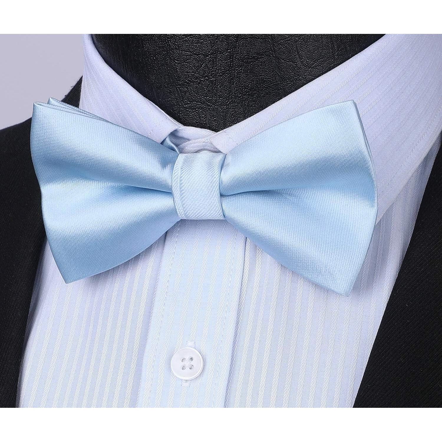 LuxusKollektion Fliege Fliege Herren Schleife Paisley Hochzeit Anzug Smoking Hellblau
