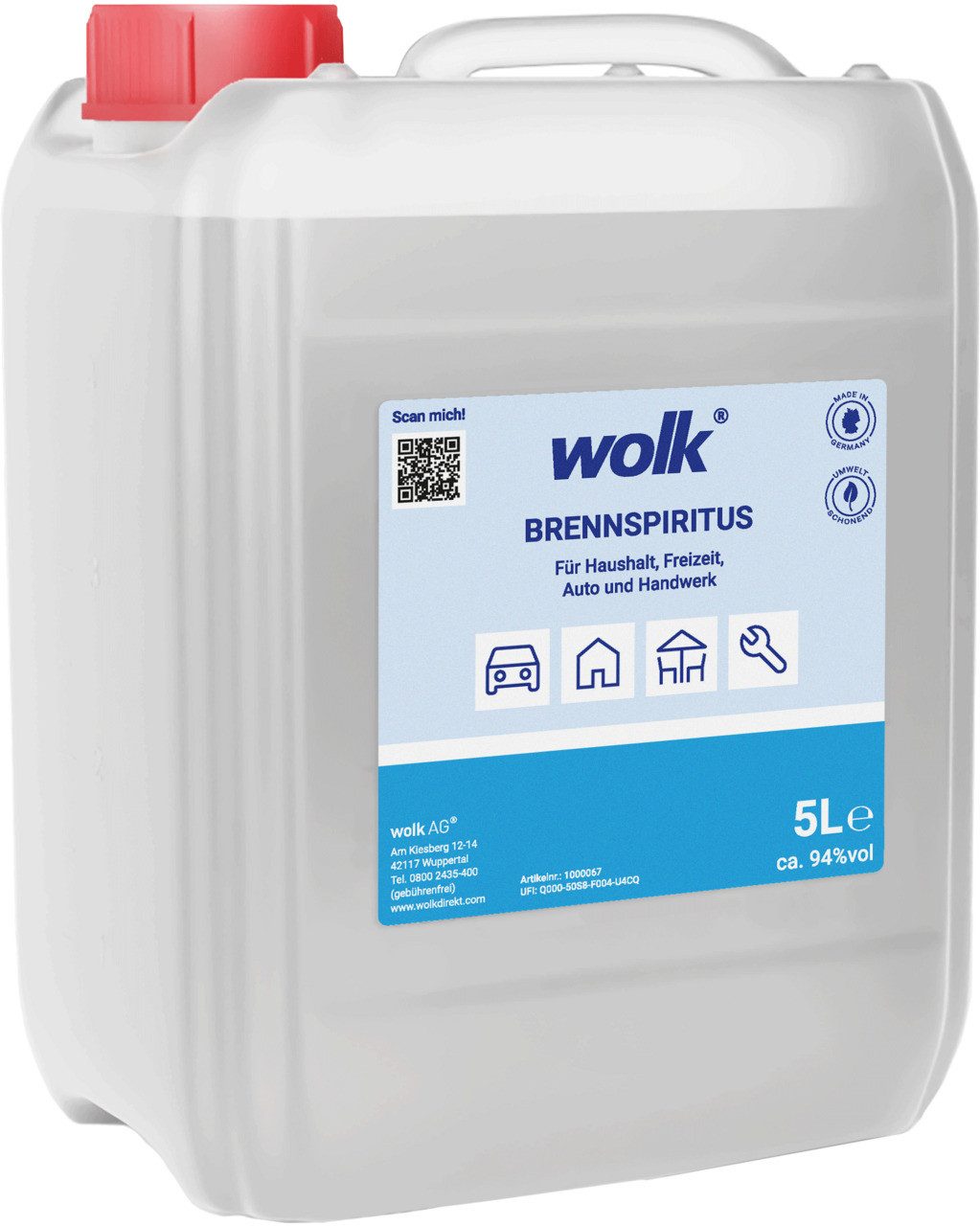 wolk Денатурированный спирт, 5 l