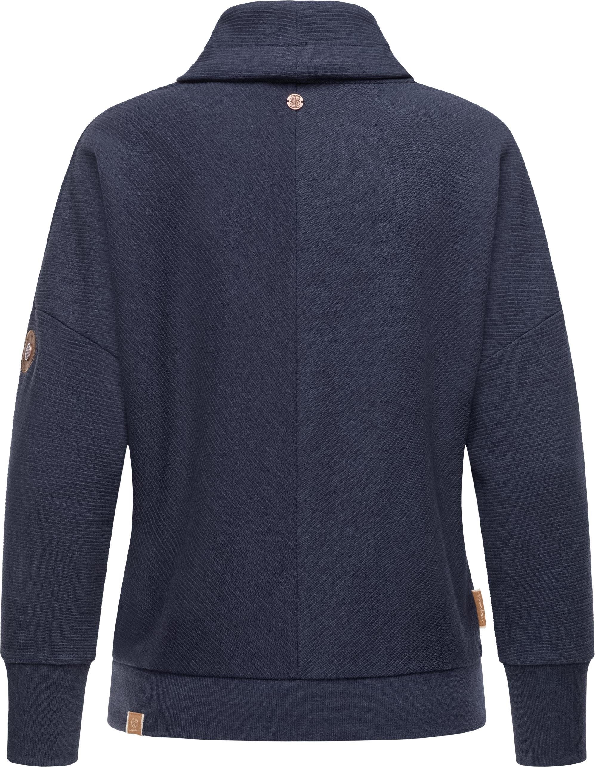 navy Hoodie Moderner Organic Oversize-Schnitt Balancia Sweater Damen in Ragwear angesagtem
