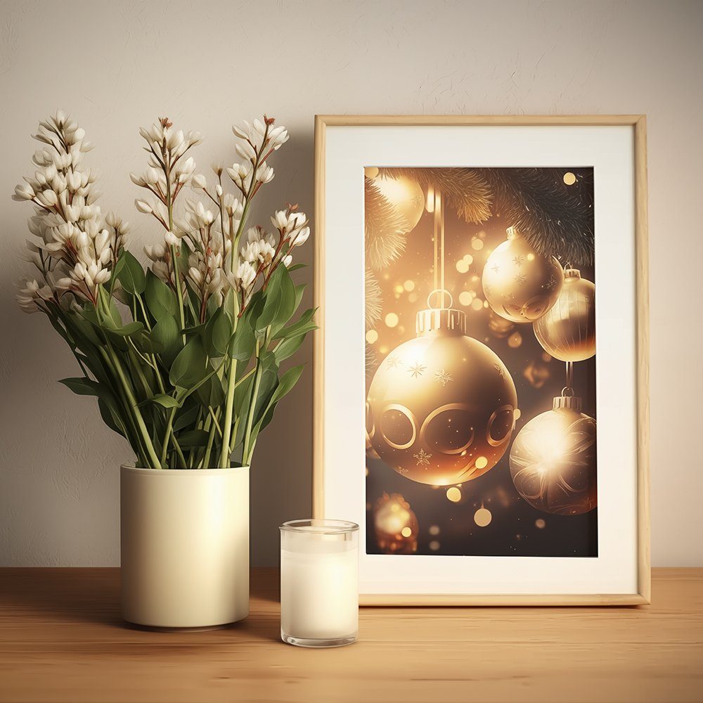 Küche,Kinderzimmer Wandbilder Poster Wanddeko 8 Bilderrahmen, Olotos Premium x ideale Weihnachten Set Bilder Schlafzimmer, A5 Kunstdruck Wohnzimmer, OHNE für