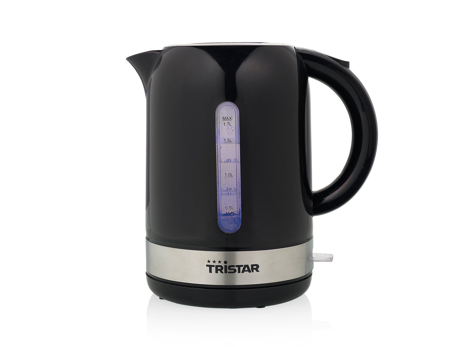 Tristar Tee & W, leise schnell 1.7 l, elektrischer Heißwasserbereiter Wasserkocher, Kabel ohne 2200