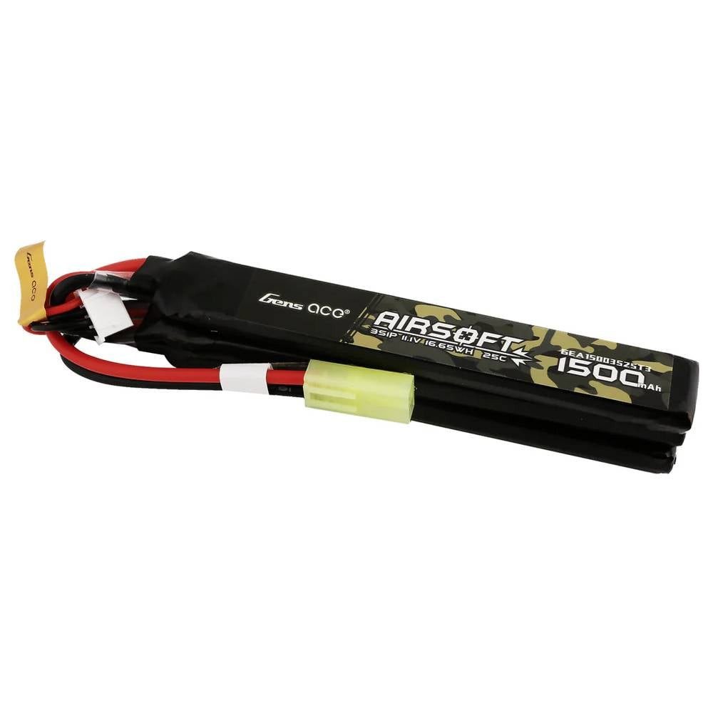 Gens ace 25C 1500mAh 3S1P 11.1V Nunchuck 3X Airsoft Gun Lipo Battery Akku