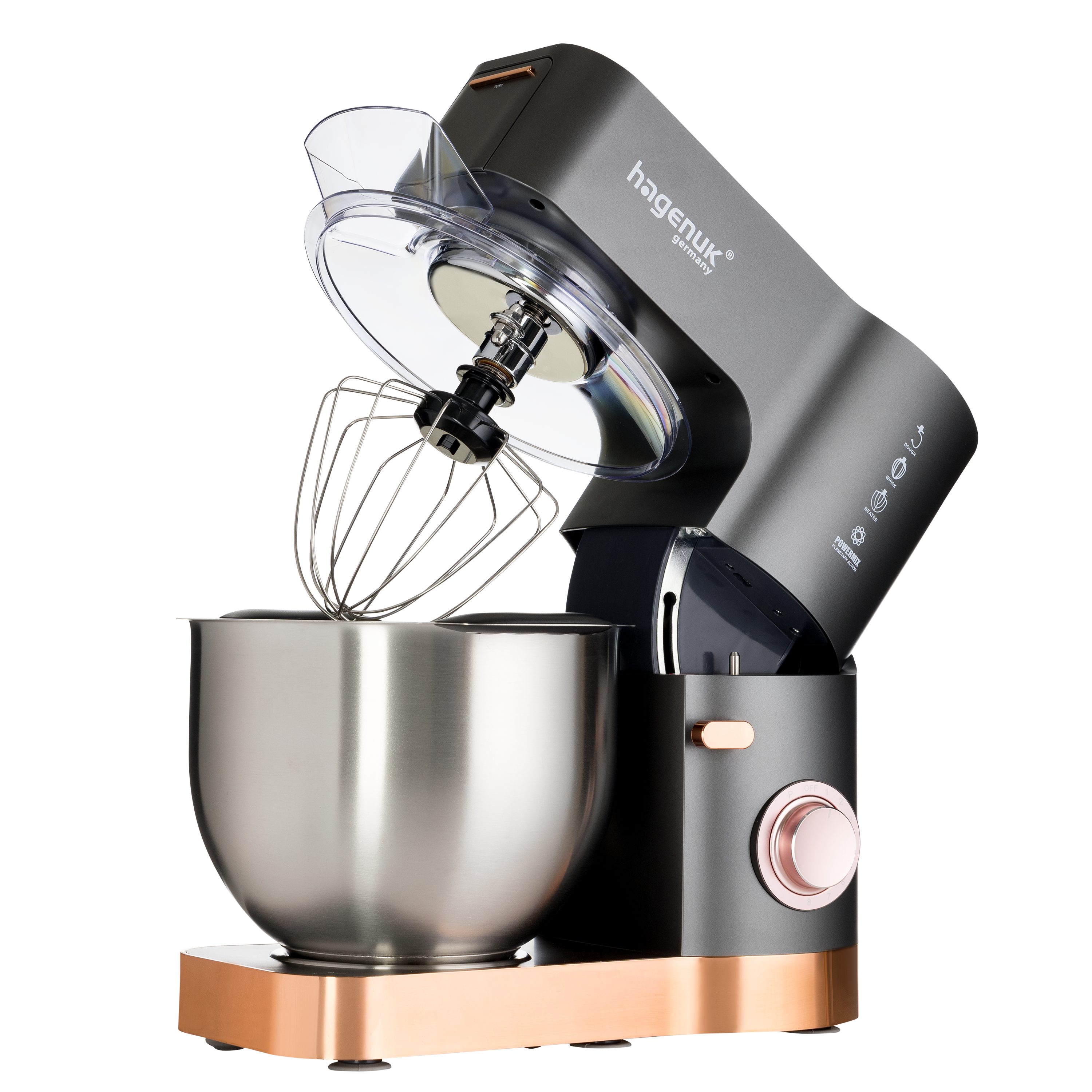 Hagenuk Küchenmaschine HOME, 1200 W, 5,5 l Schüssel, Edelstahl